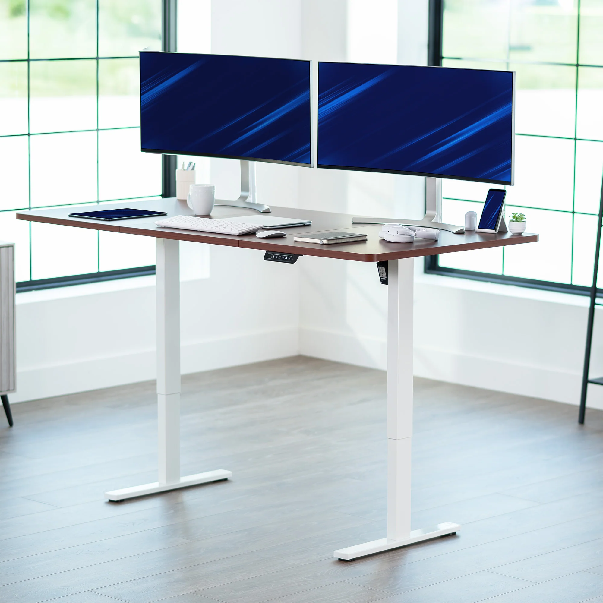 1B Split Top Series - Single Motor Electric Desk with Push Button Memory Controller - Image 178