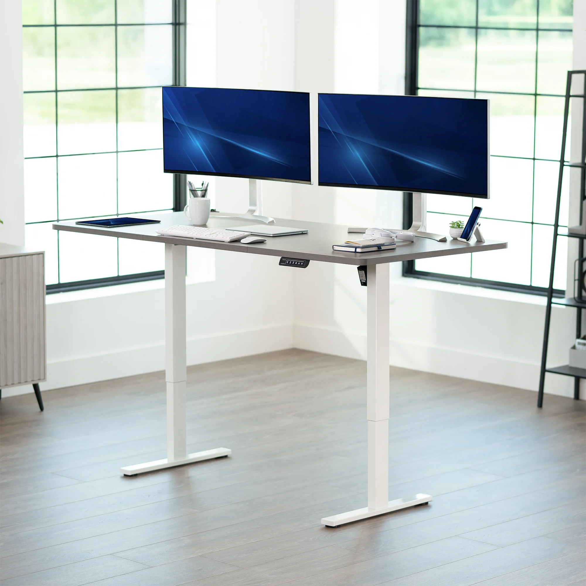 1B Split Top Series - Single Motor Electric Desk with Push Button Memory Controller - Image 180
