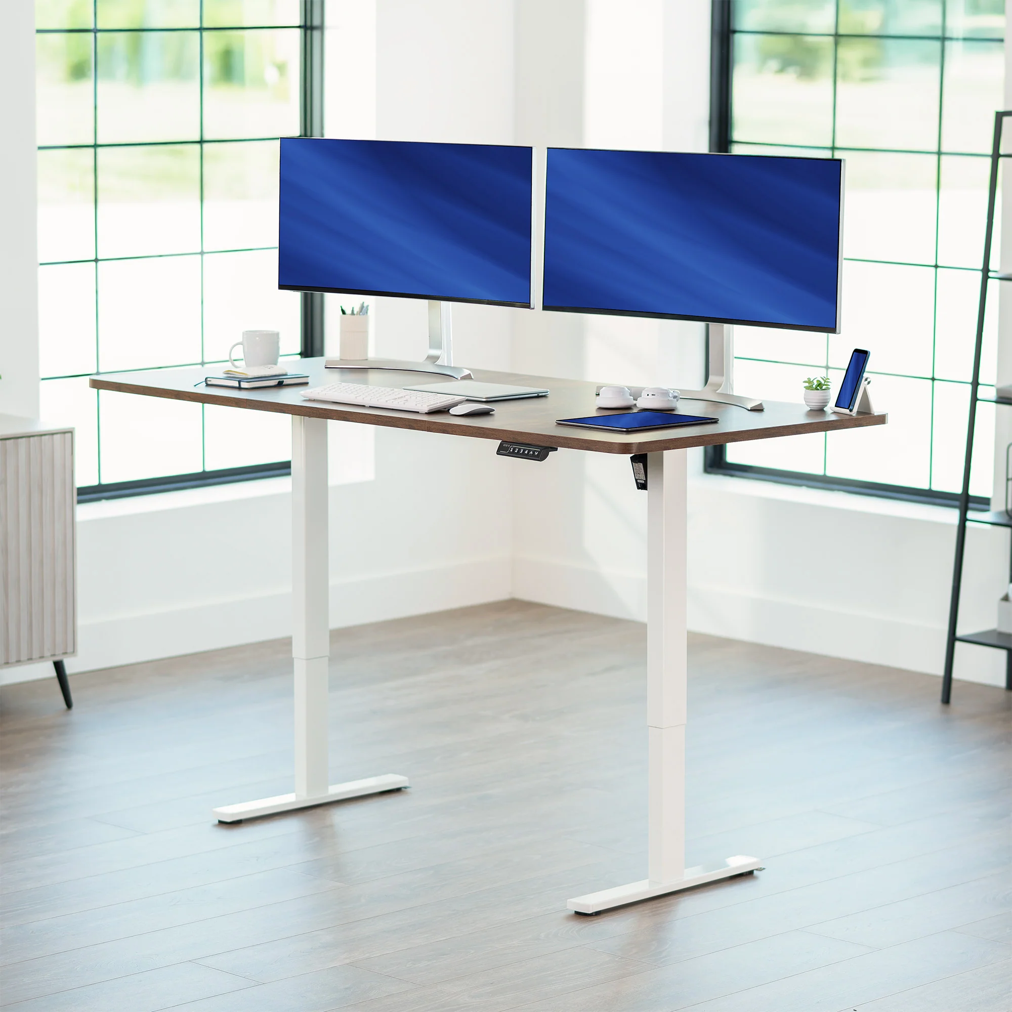 1B Split Top Series - Single Motor Electric Desk with Push Button Memory Controller - Image 182