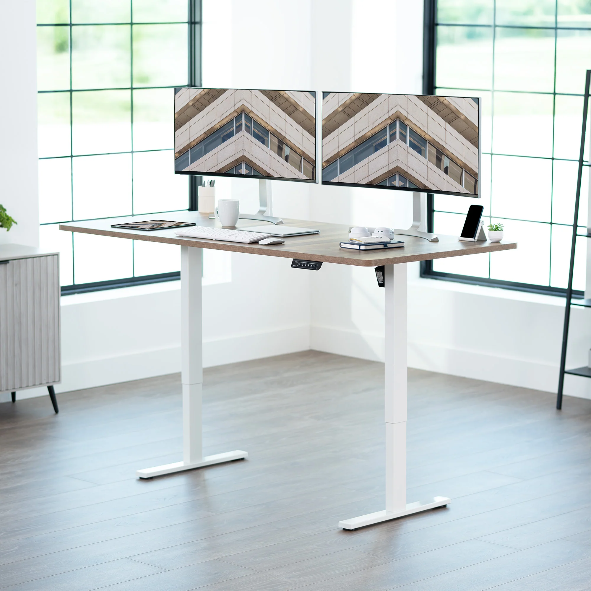 1B Split Top Series - Single Motor Electric Desk with Push Button Memory Controller - Image 184