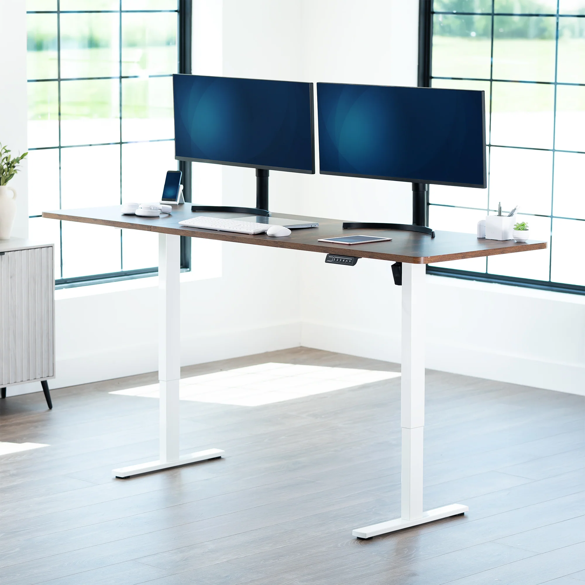 1B Split Top Series - Single Motor Electric Desk with Push Button Memory Controller - Image 202