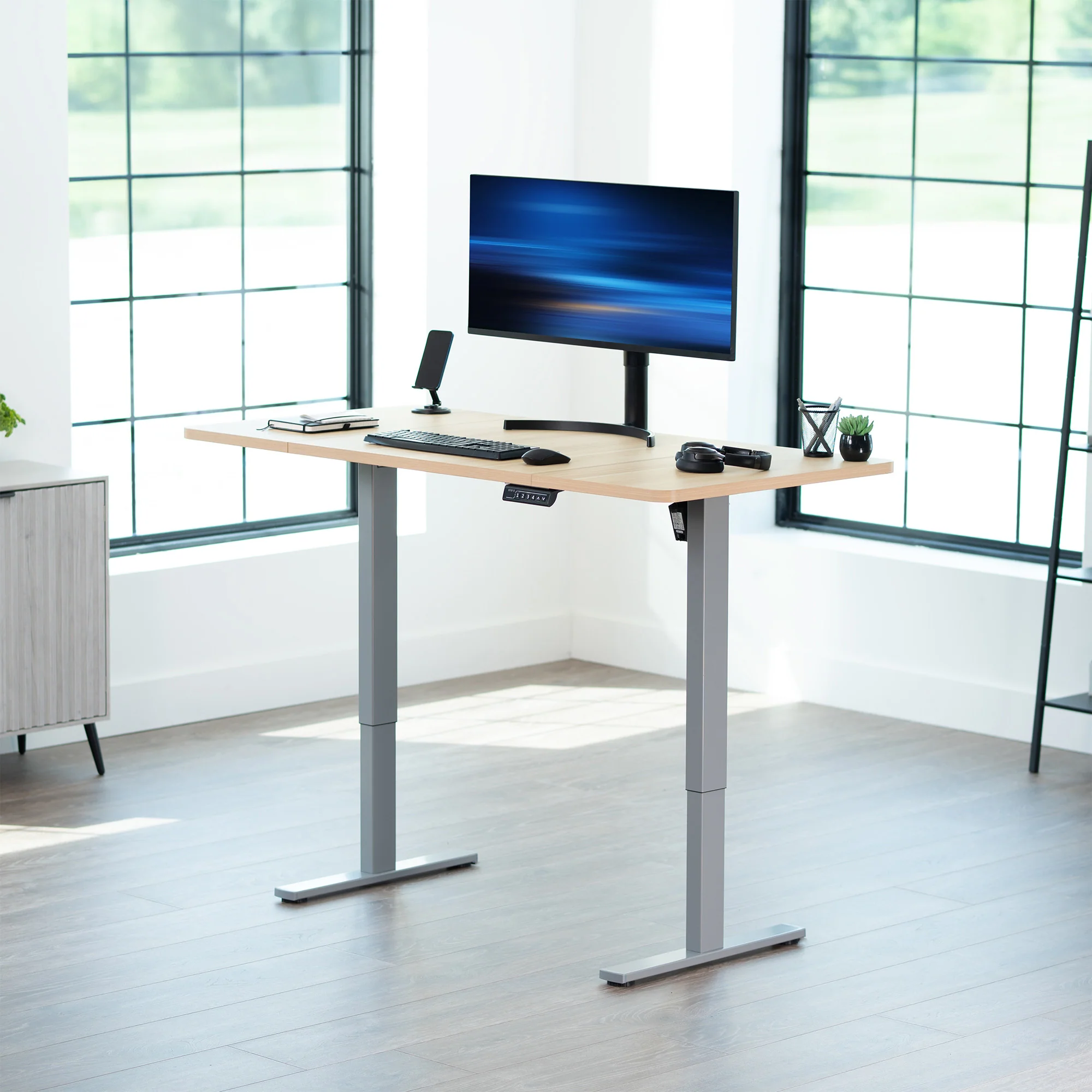 1B Split Top Series - Single Motor Electric Desk with Push Button Memory Controller - Image 44
