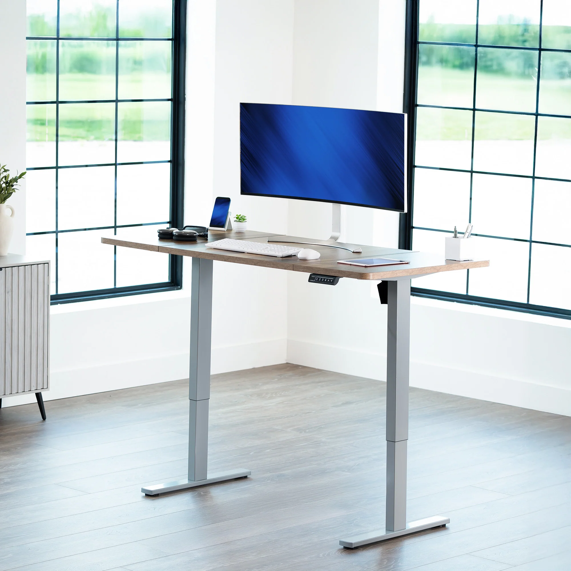 1B Split Top Series - Single Motor Electric Desk with Push Button Memory Controller - Image 52