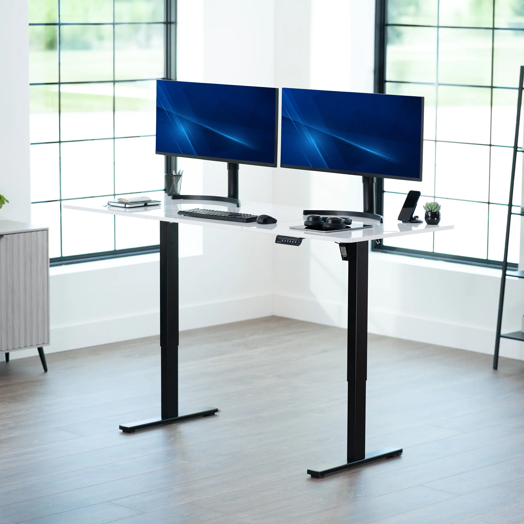 1B Split Top Series - Single Motor Electric Desk with Push Button Memory Controller - Image 96