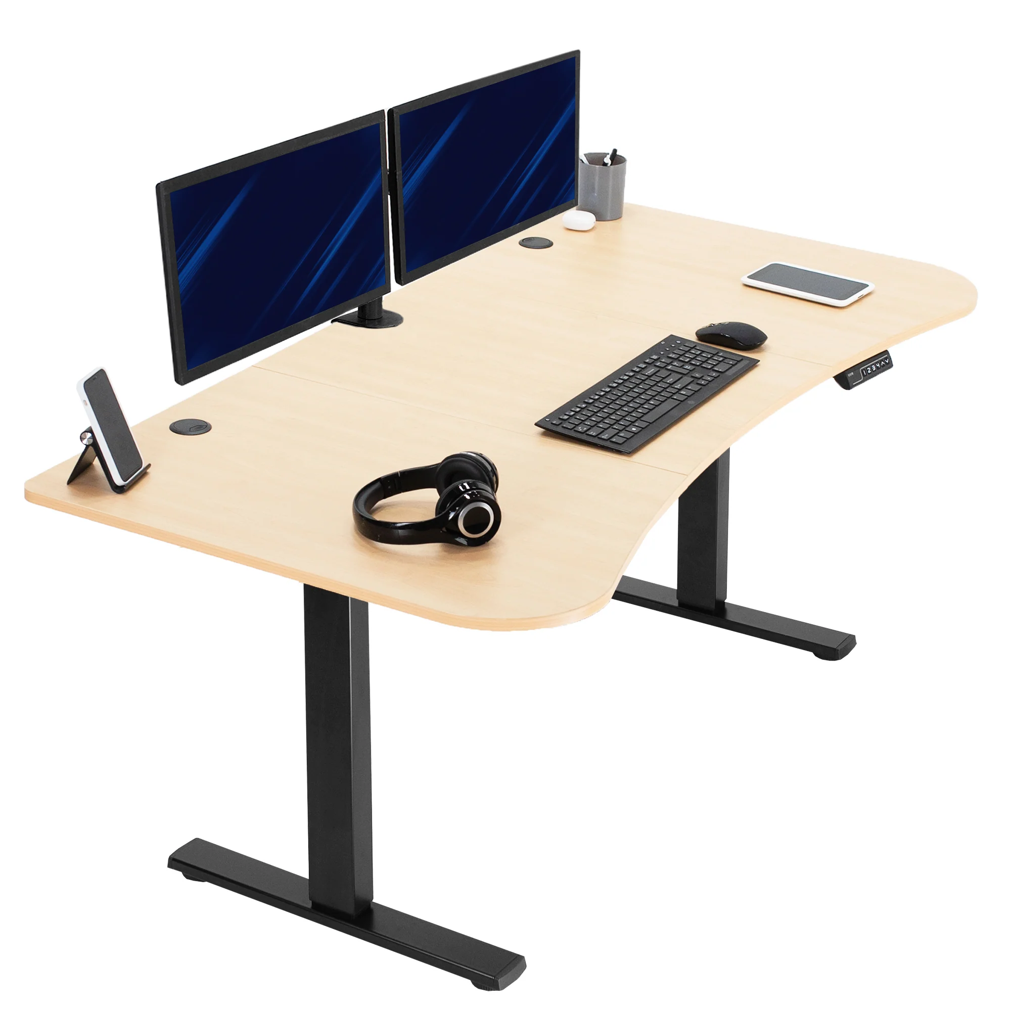 1B Series - 63" x 32" Electric Desk with Push Button Memory Controller - Image 10