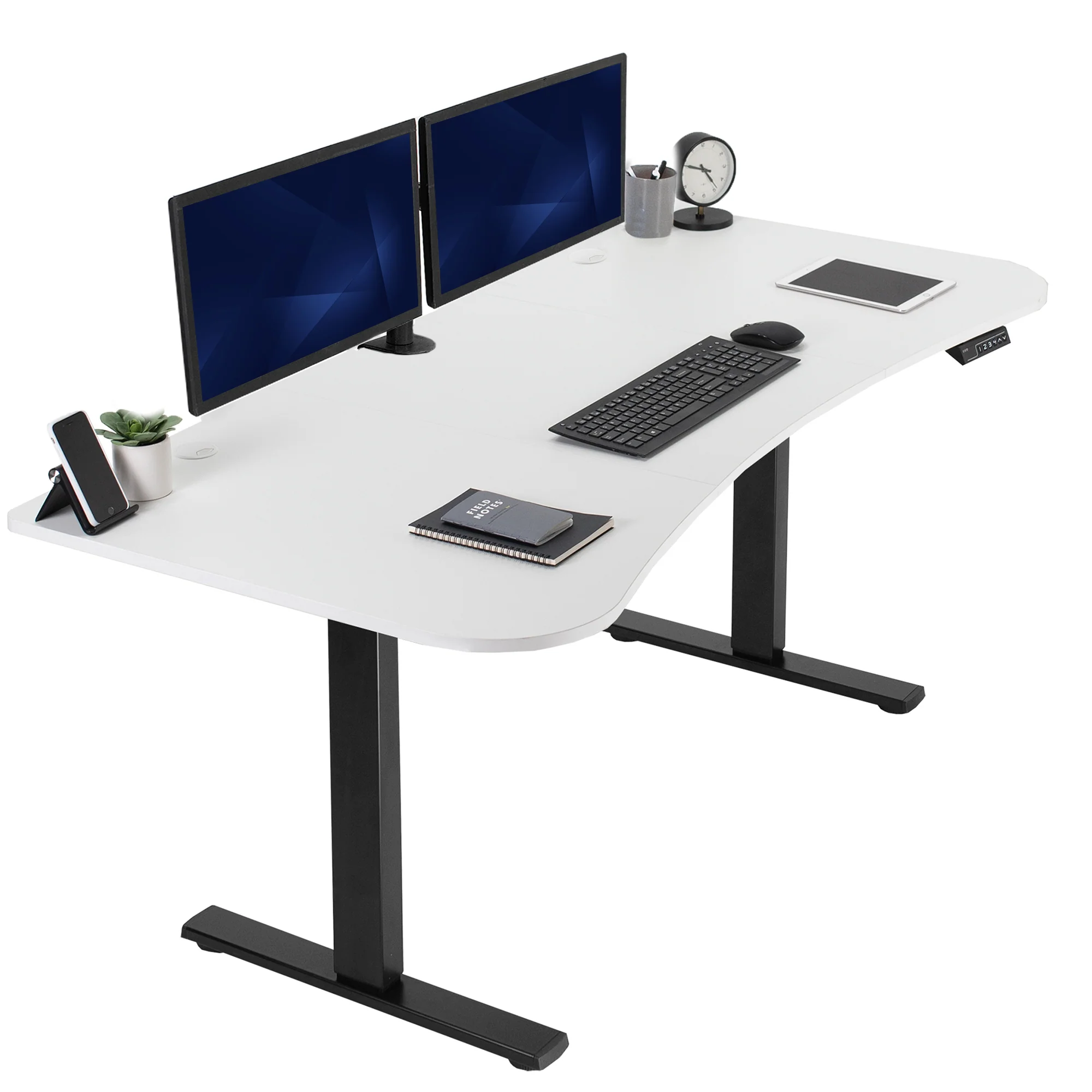 1B Series - 63" x 32" Electric Desk with Push Button Memory Controller - Image 22