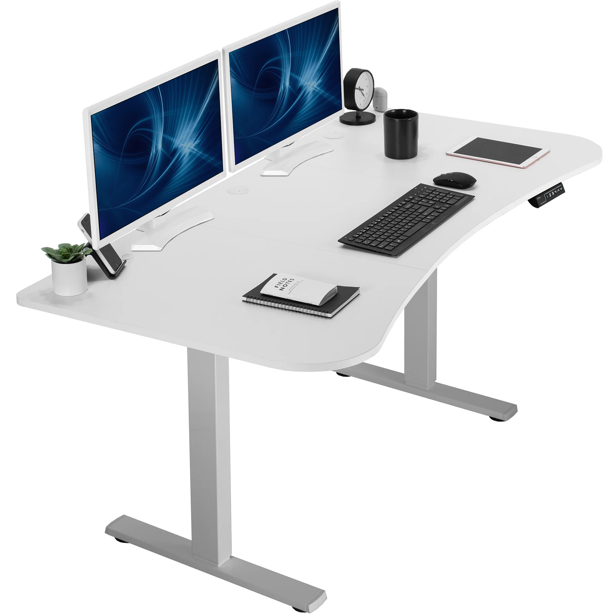 1B Series - 63" x 32" Electric Desk with Push Button Memory Controller - Image 38