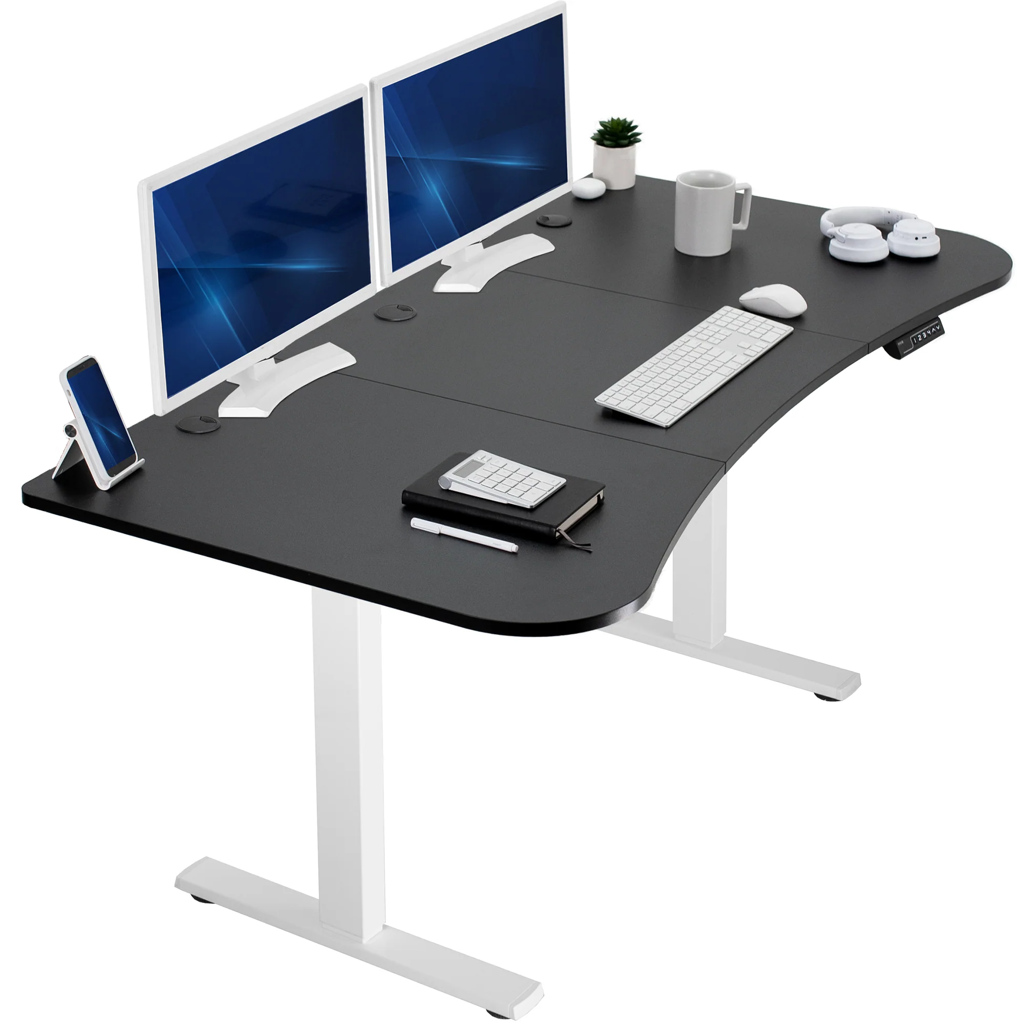 1B Series - 63" x 32" Electric Desk with Push Button Memory Controller - Image 40