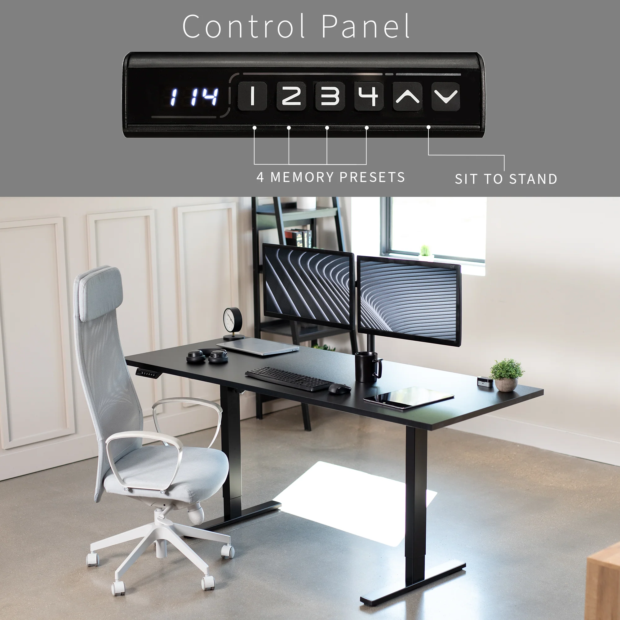 71" x 30" Electric Desk with Square Corner Top - Image 6