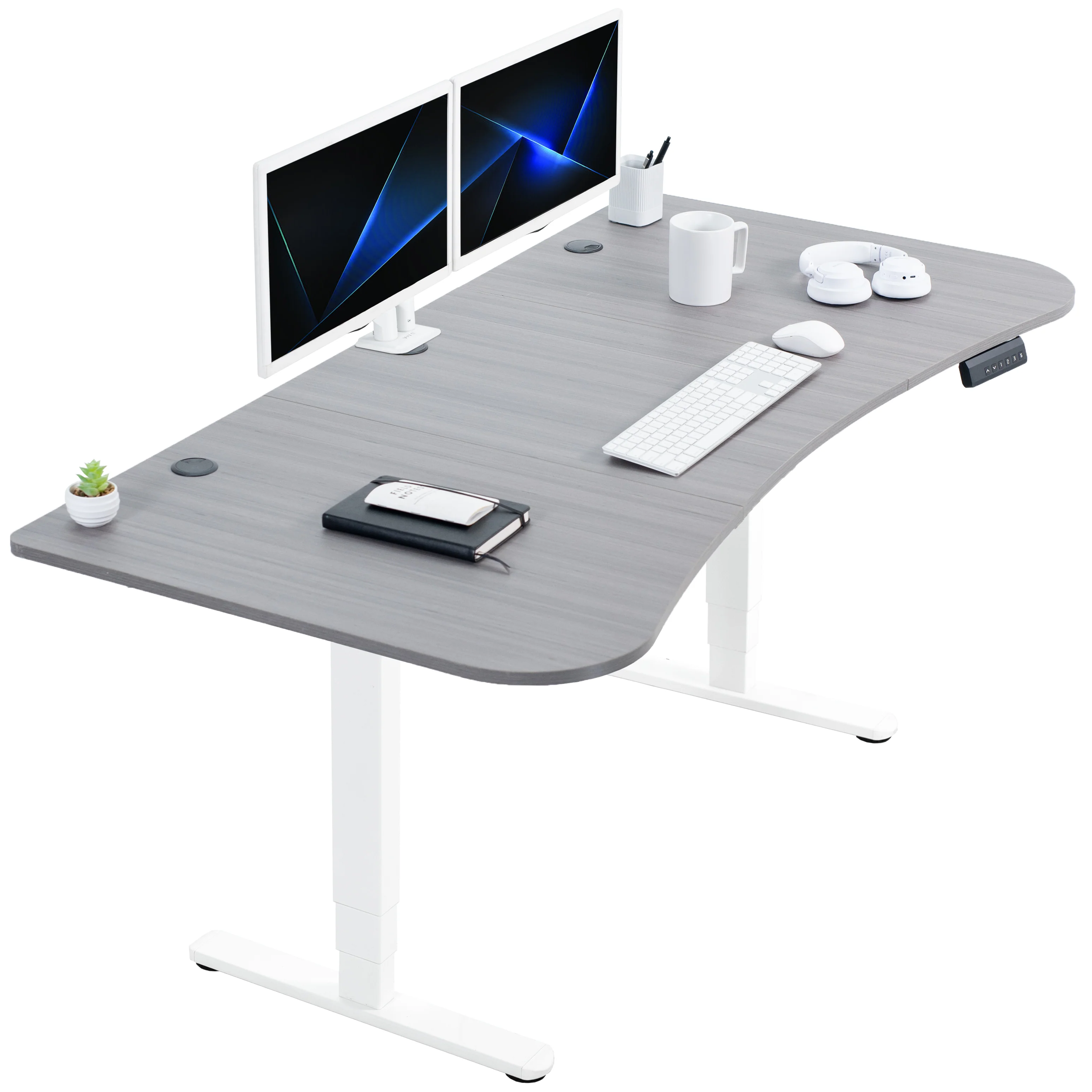 2B Split Top Series - Dual Motor Electric Desk with Push Button Memory Controller - Image 30