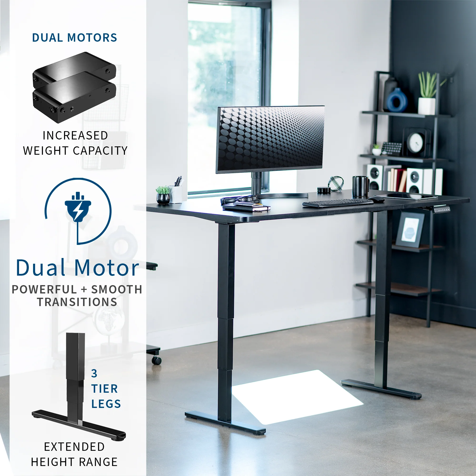 2B Split Top Series - Dual Motor Electric Desk with Push Button Memory Controller - Image 94