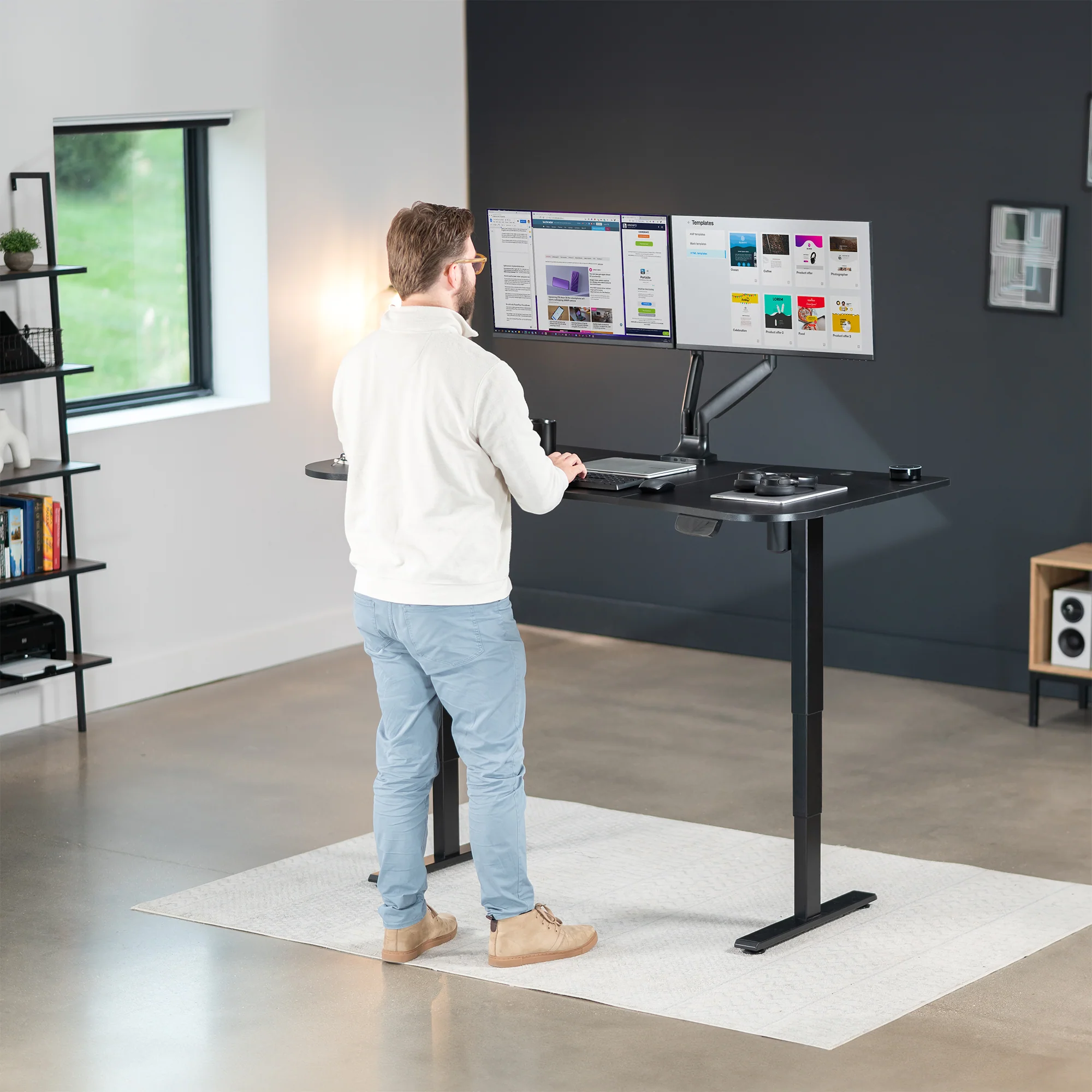 2E Series - 63" x 32" Electric Desk with Touch Screen Memory Controller - Image 6