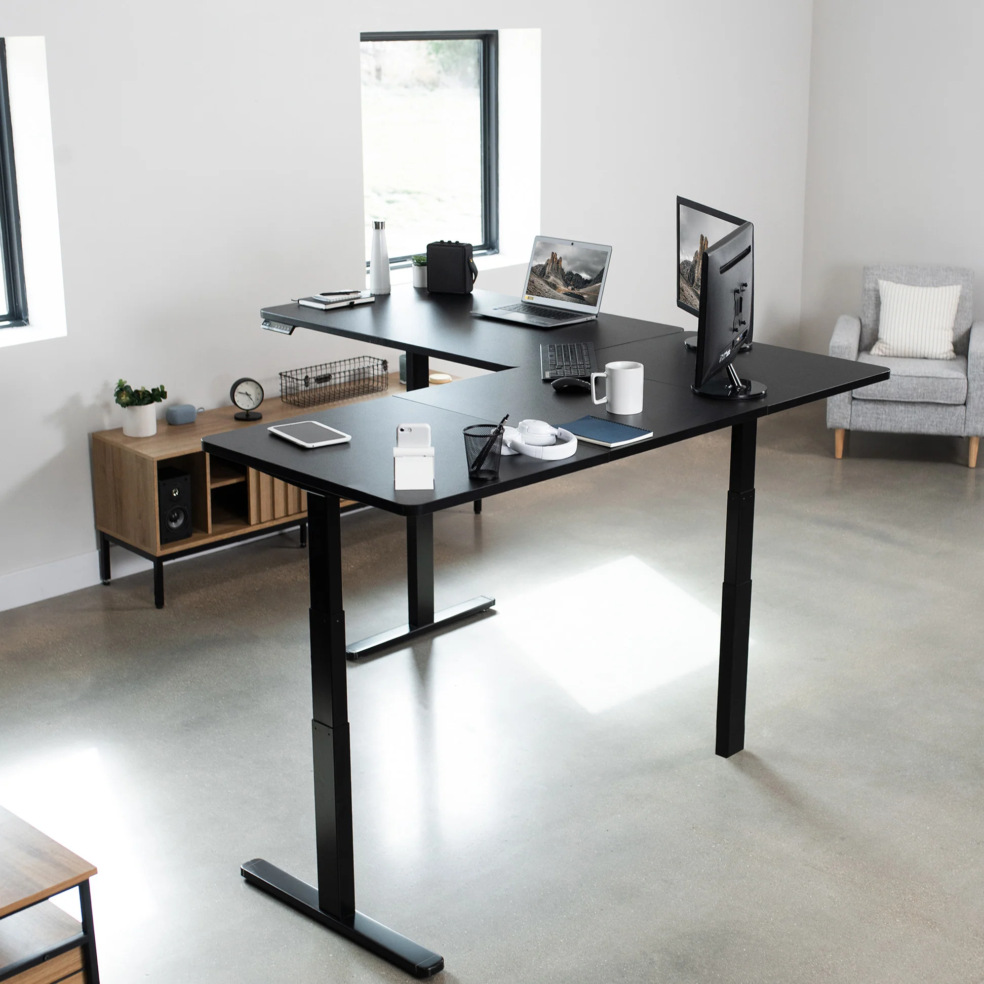 3E Series - Triple Motor Corner Electric Desk - Image 67