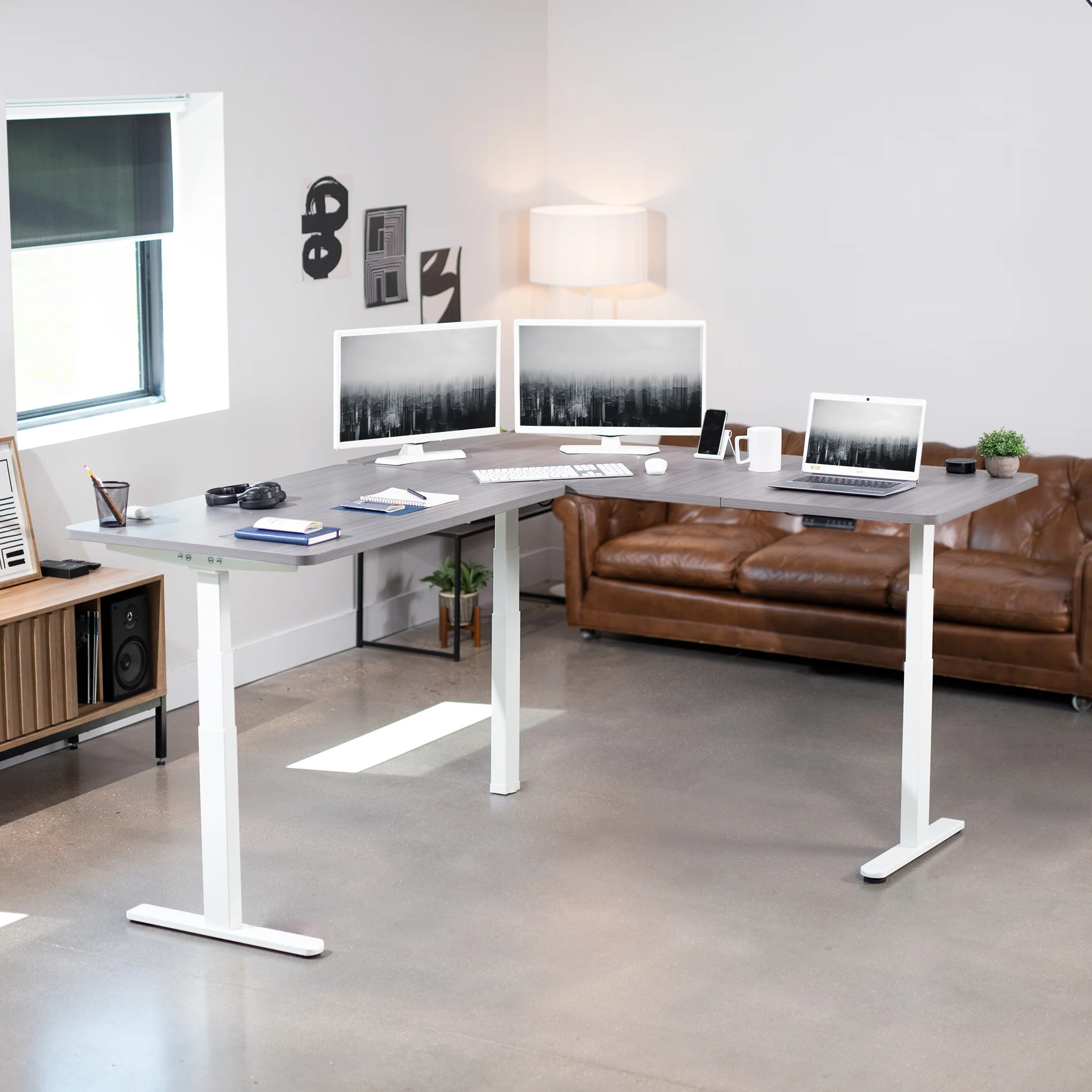 3E Series - Triple Motor Corner Electric Desk - Image 93