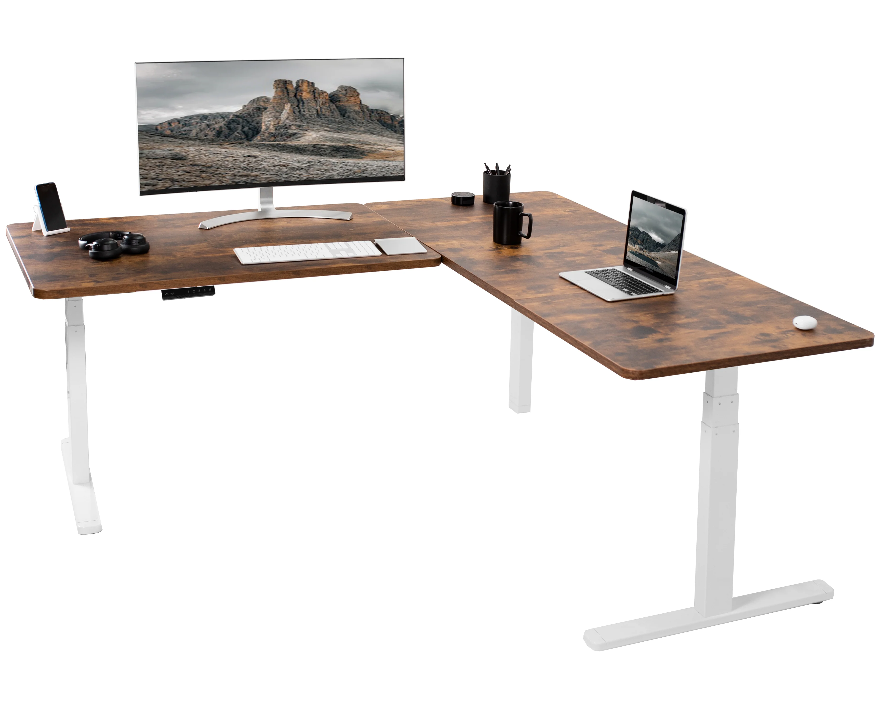 3E Series - Triple Motor Corner Electric Desk - Image 94