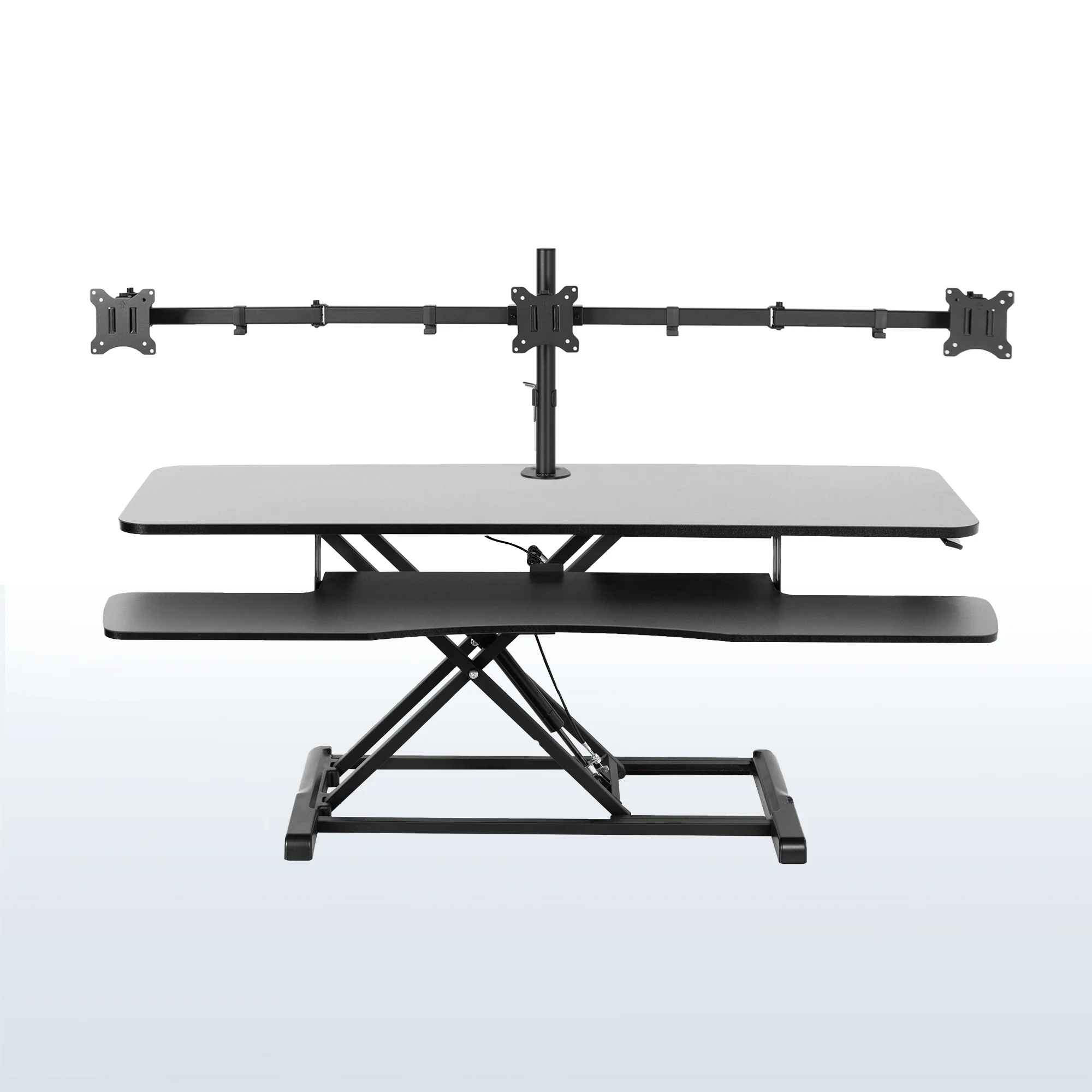 Extra Large Desk Riser with Triple Monitor Mount