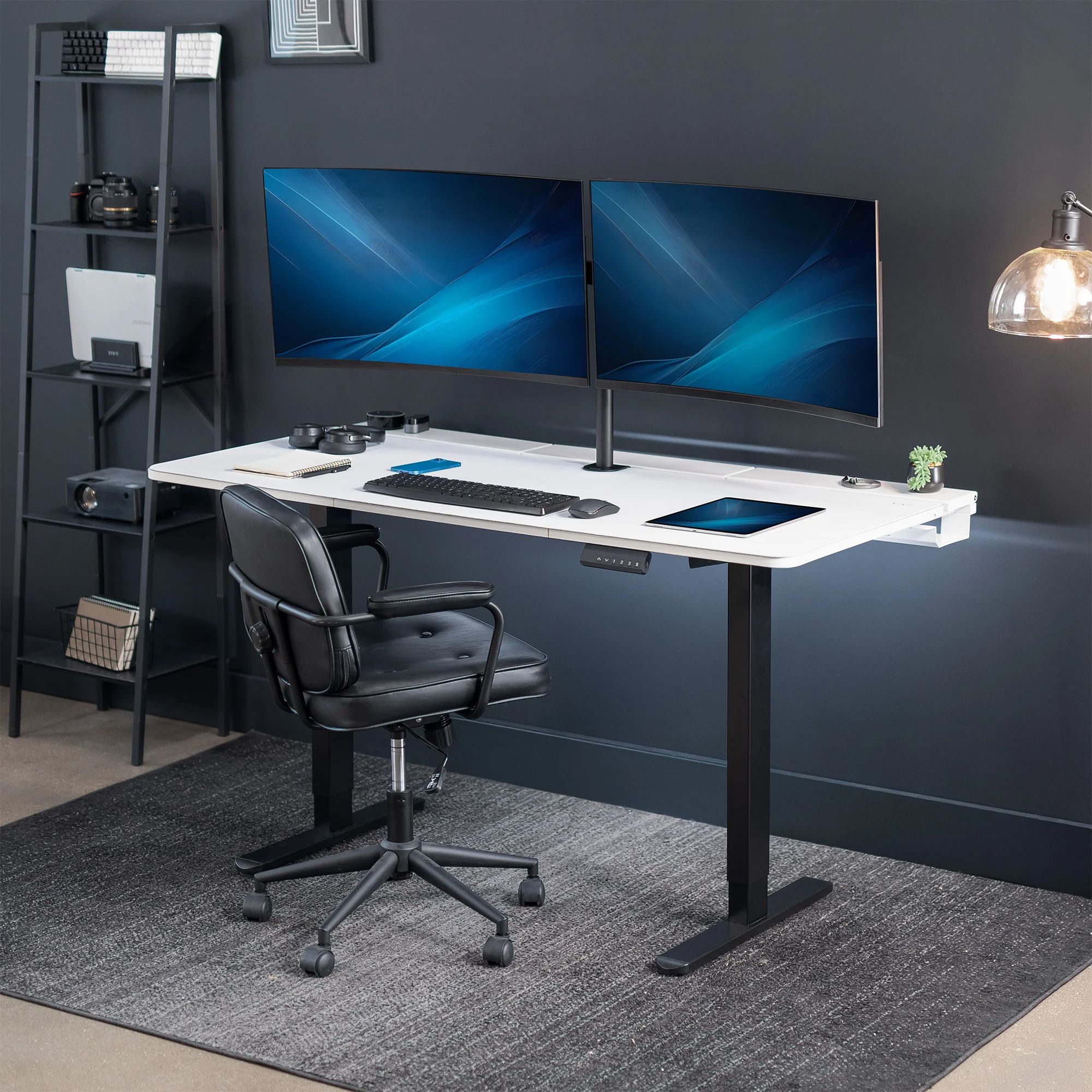 E2B-P3B Series - Dual Motor Electric Desk with Concealed Cable Table Top & Full-Size Pad - Image 10