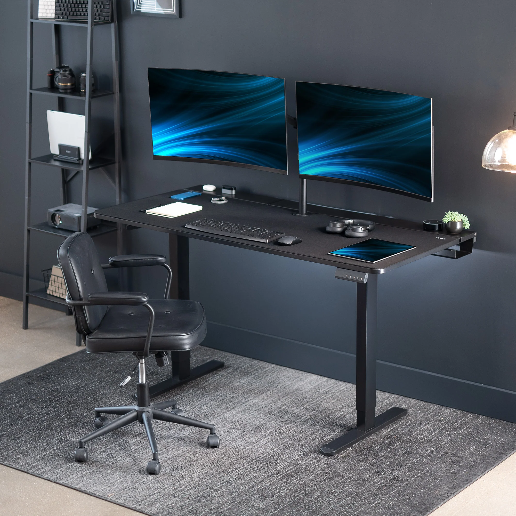 E2B-P3B Series - Dual Motor Electric Desk with Concealed Cable Table Top & Full-Size Pad - Image 2