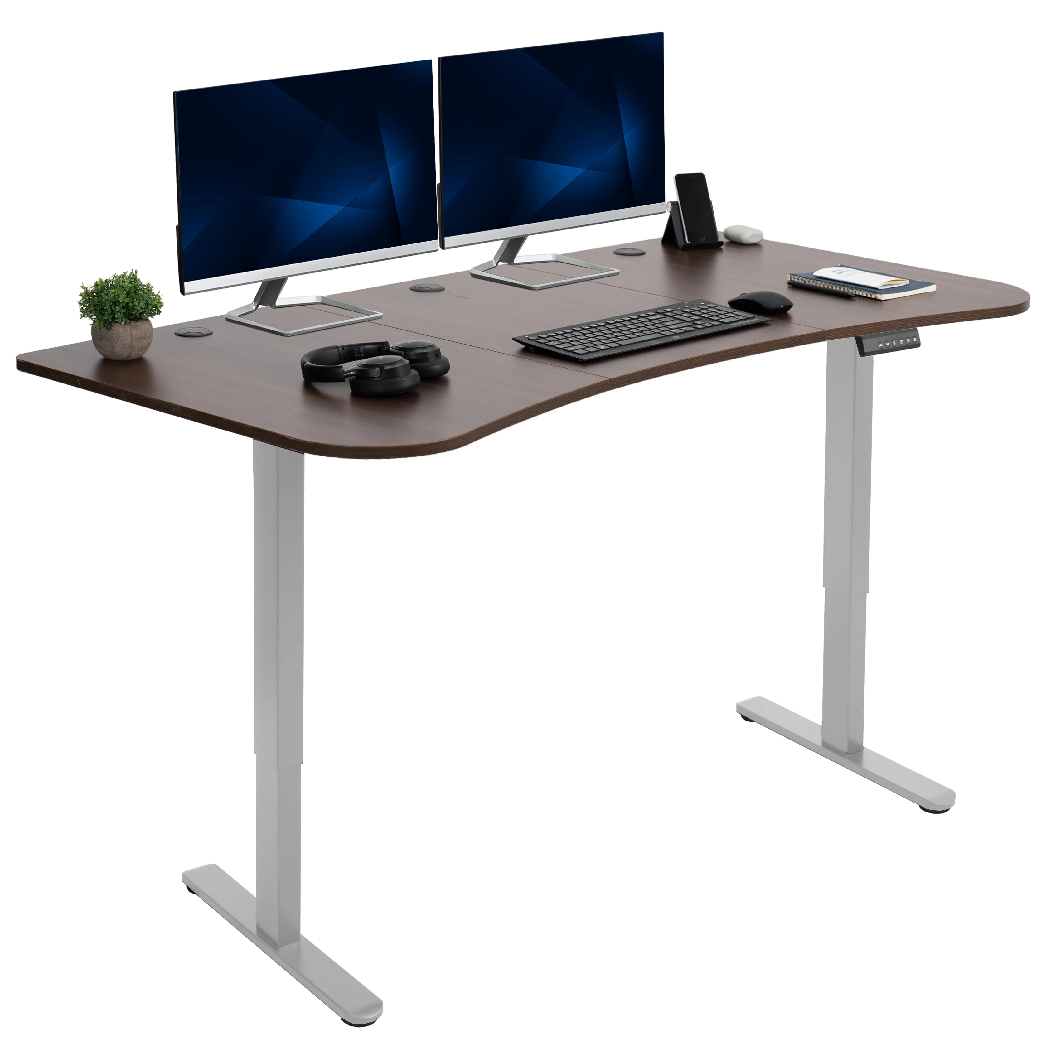 E2 Series - 63" x 32" Dual Motor Electric Desk with Push Button Memory Controller - Image 28