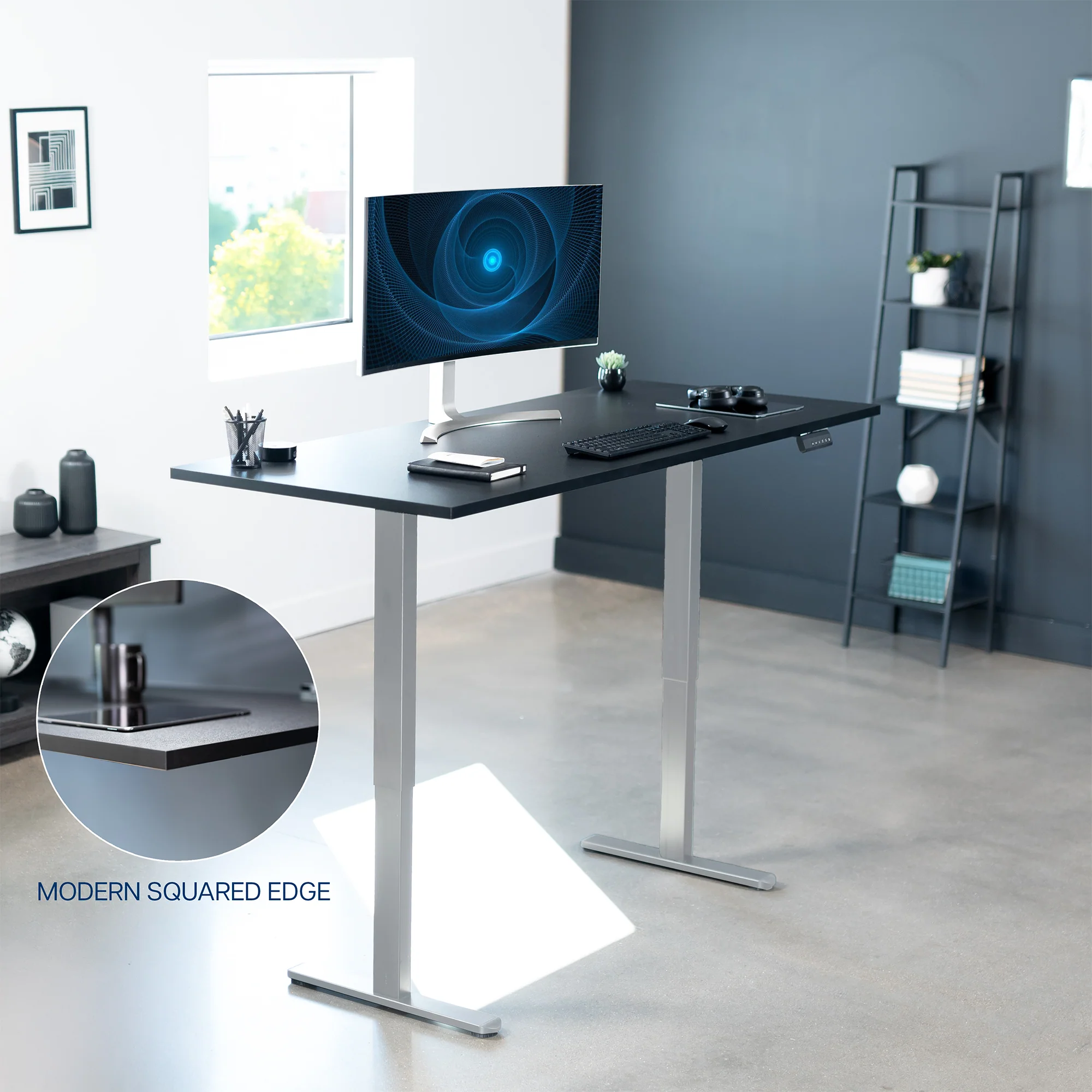 E2 Series - 71" x 30" Dual Motor Electric Desk with Square Corner Top - Image 10