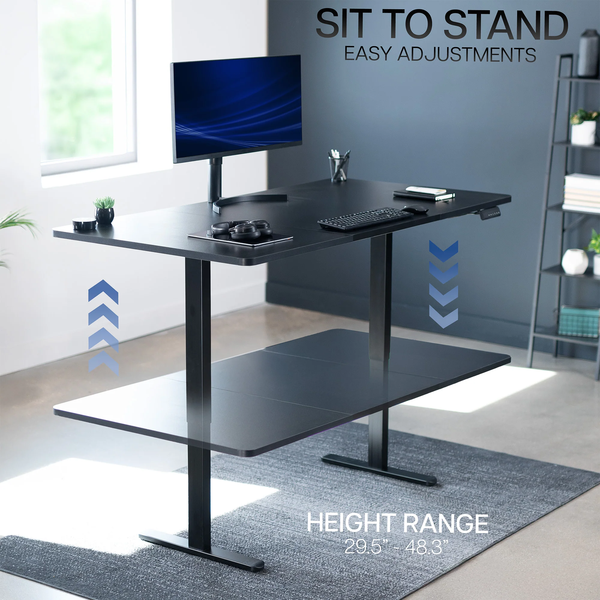 E2 Series - 71" x 36" Dual Motor Electric Desk - Image 6