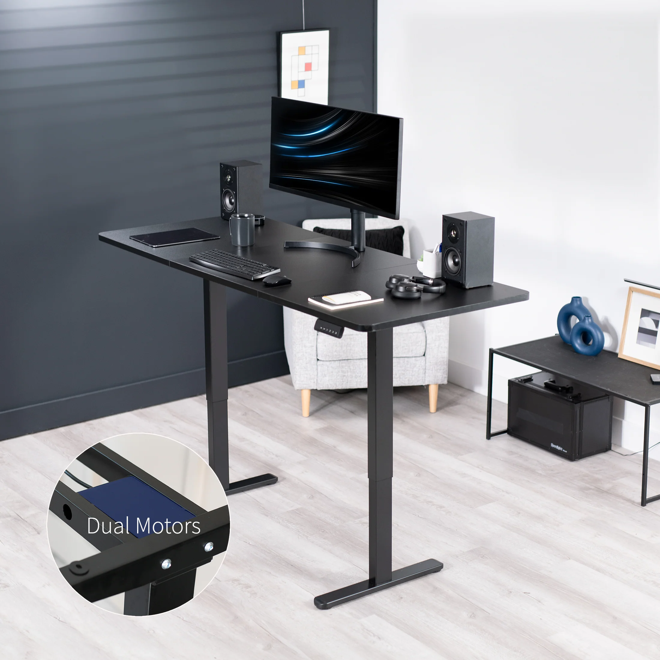 E2 Series - 71" x 30" Dual Motor Electric Desk - Image 9
