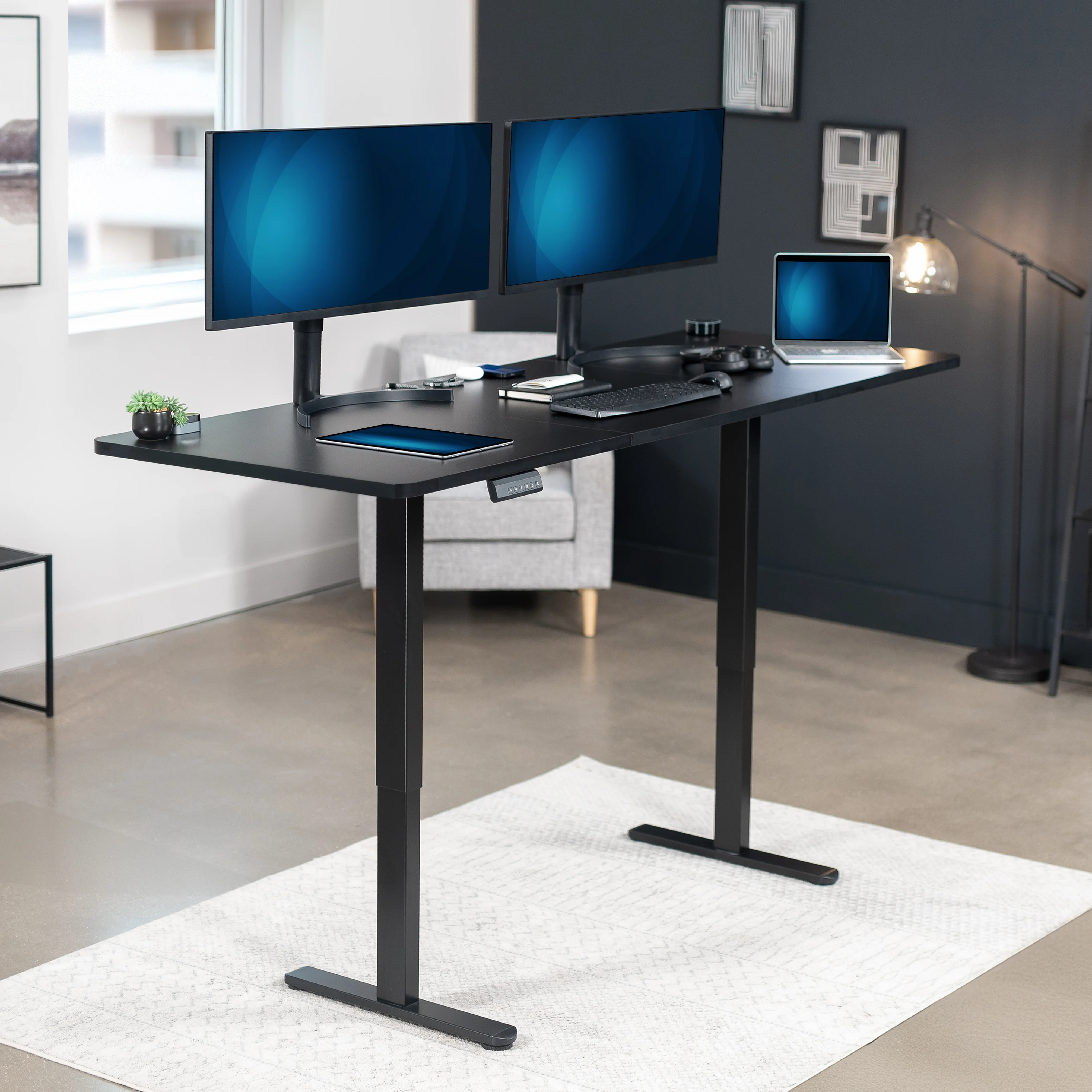 E2 Series - 83" x 30" Dual Motor Electric Desk - Image 2