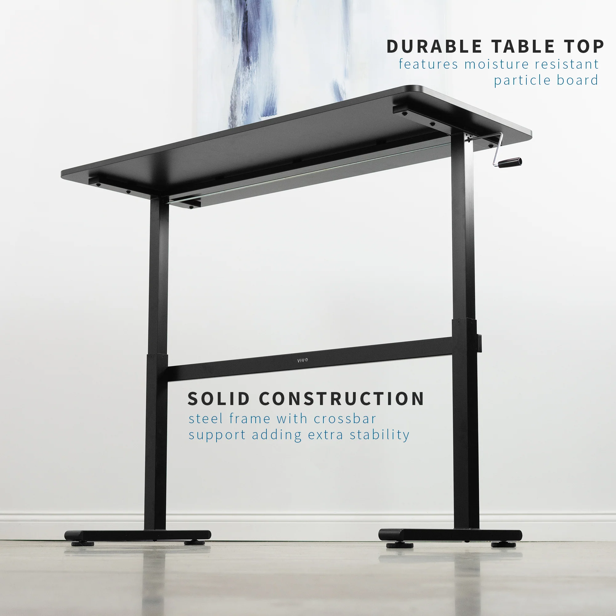 55" x 24" Crank Height Adjustable Desk - Image 4
