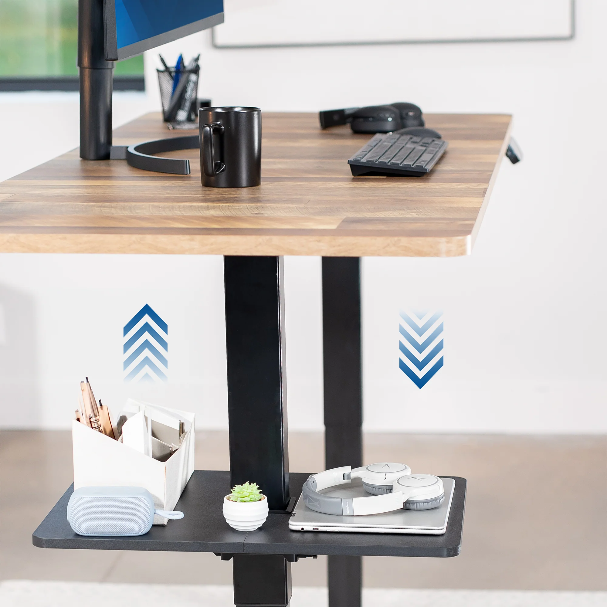 16" Under Desk Leg Shelf - Image 10