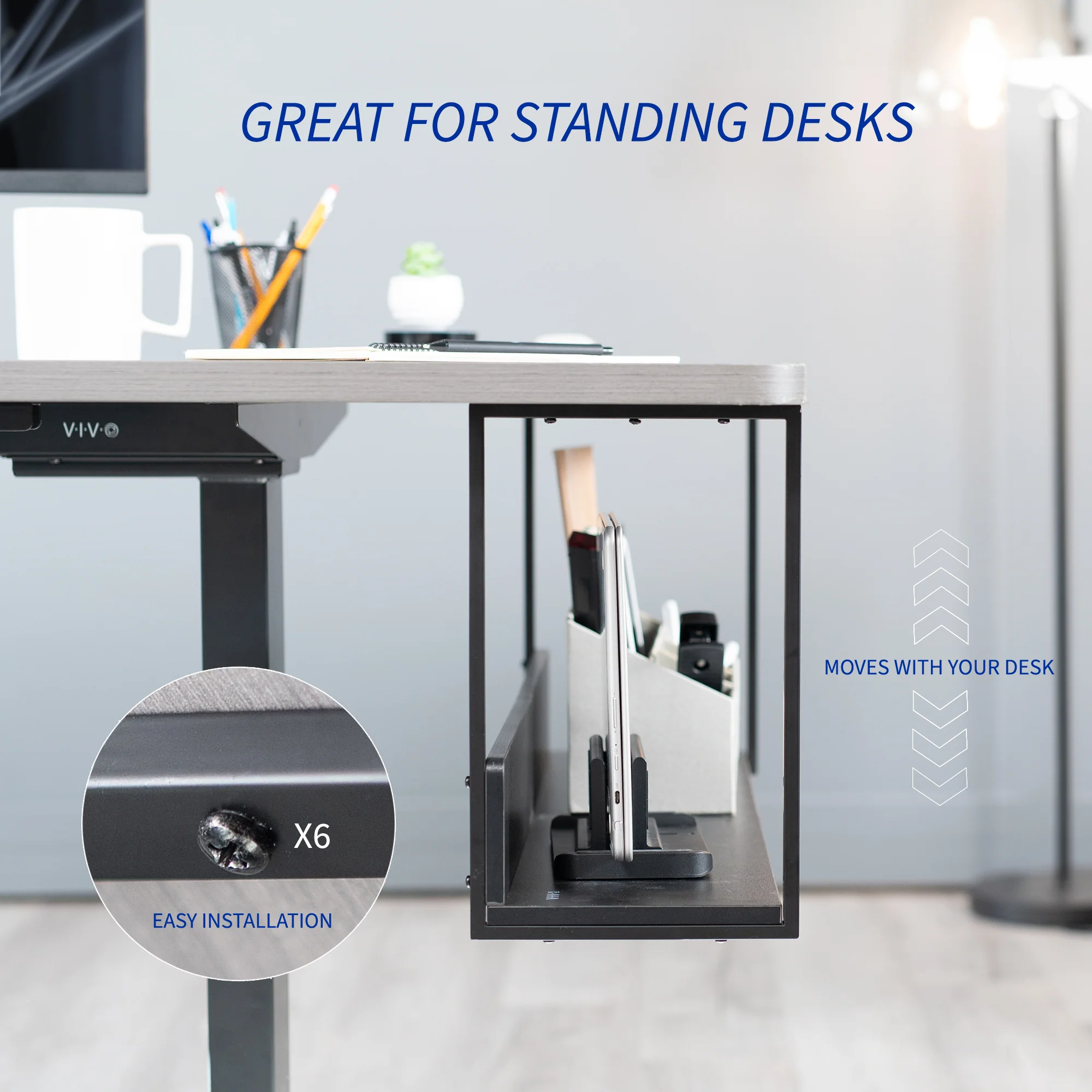 30" Under Desk Shelf - Image 9