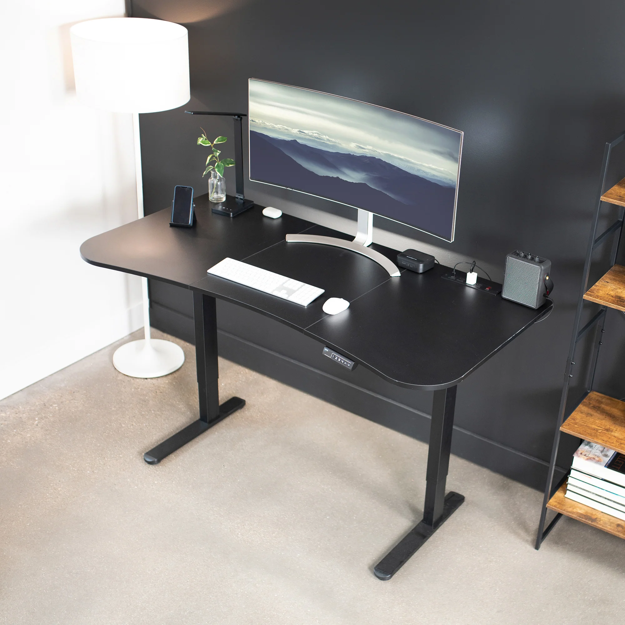 Black 63” x 32” Table Top with Built-in Power Strip - Image 7