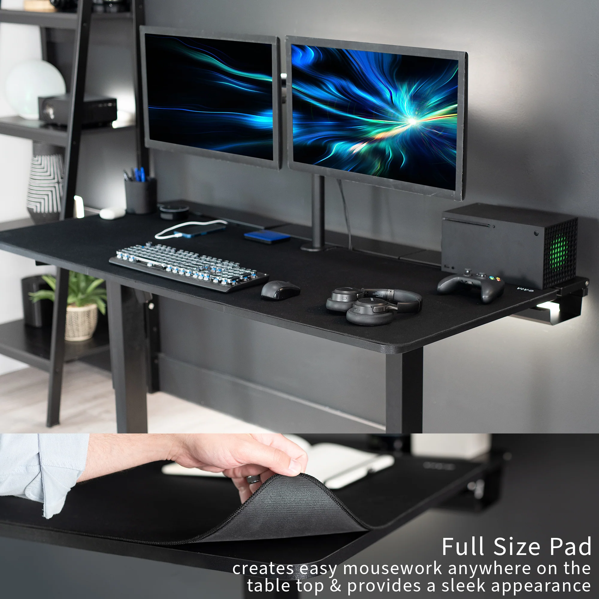 60" x 30" Concealed Cable Table Top with Full-Size Pad - Image 7