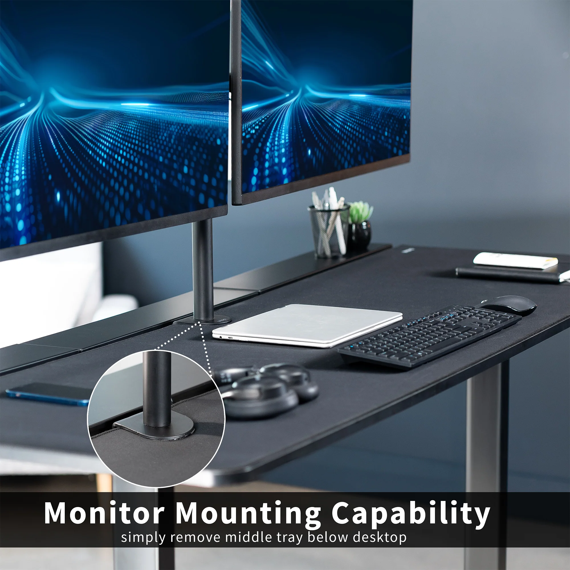 71" x 30" Concealed Cable Table Top with Full-Size Pad - Image 7