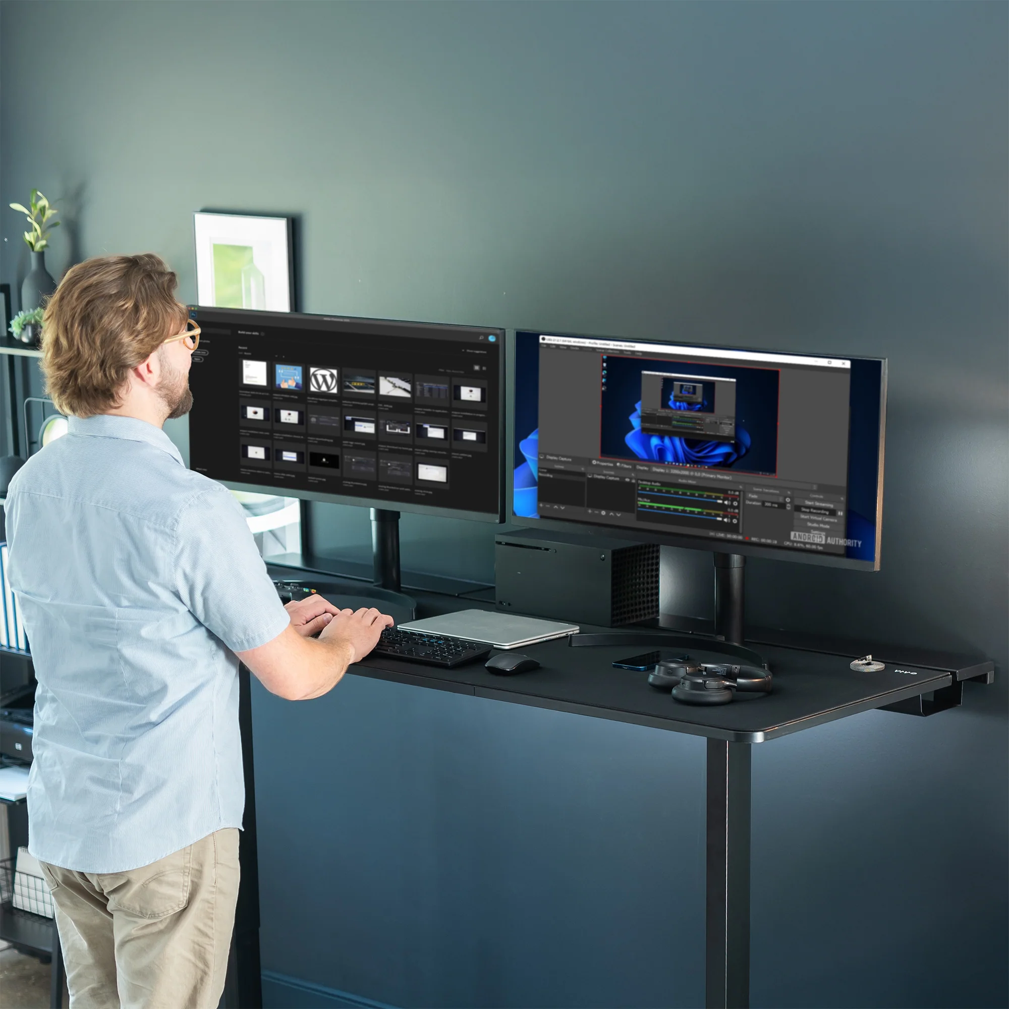 71" x 30" Concealed Cable Table Top with Full-Size Pad - Image 8