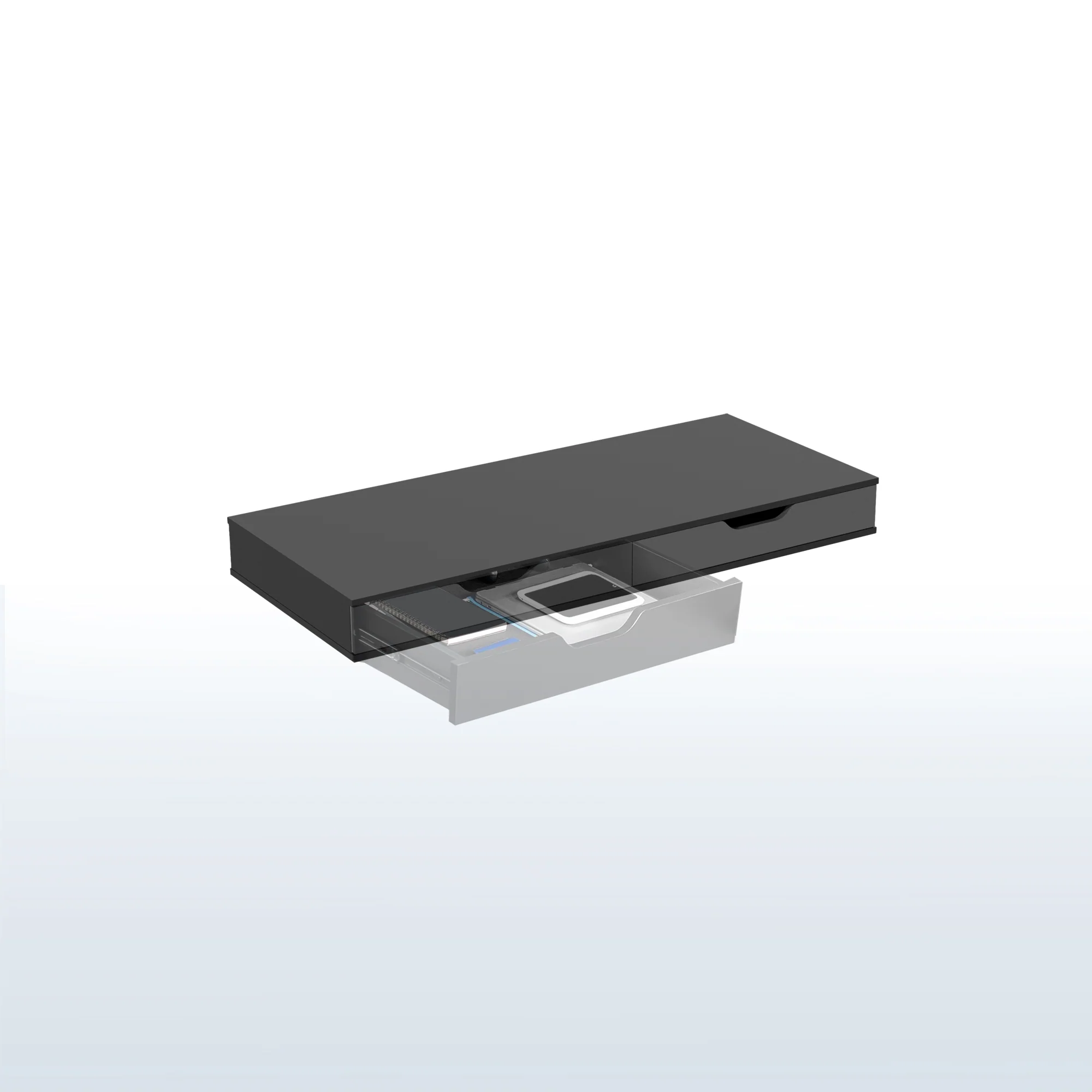 55" x 24" Table Top with Storage & Built-in Power Strip