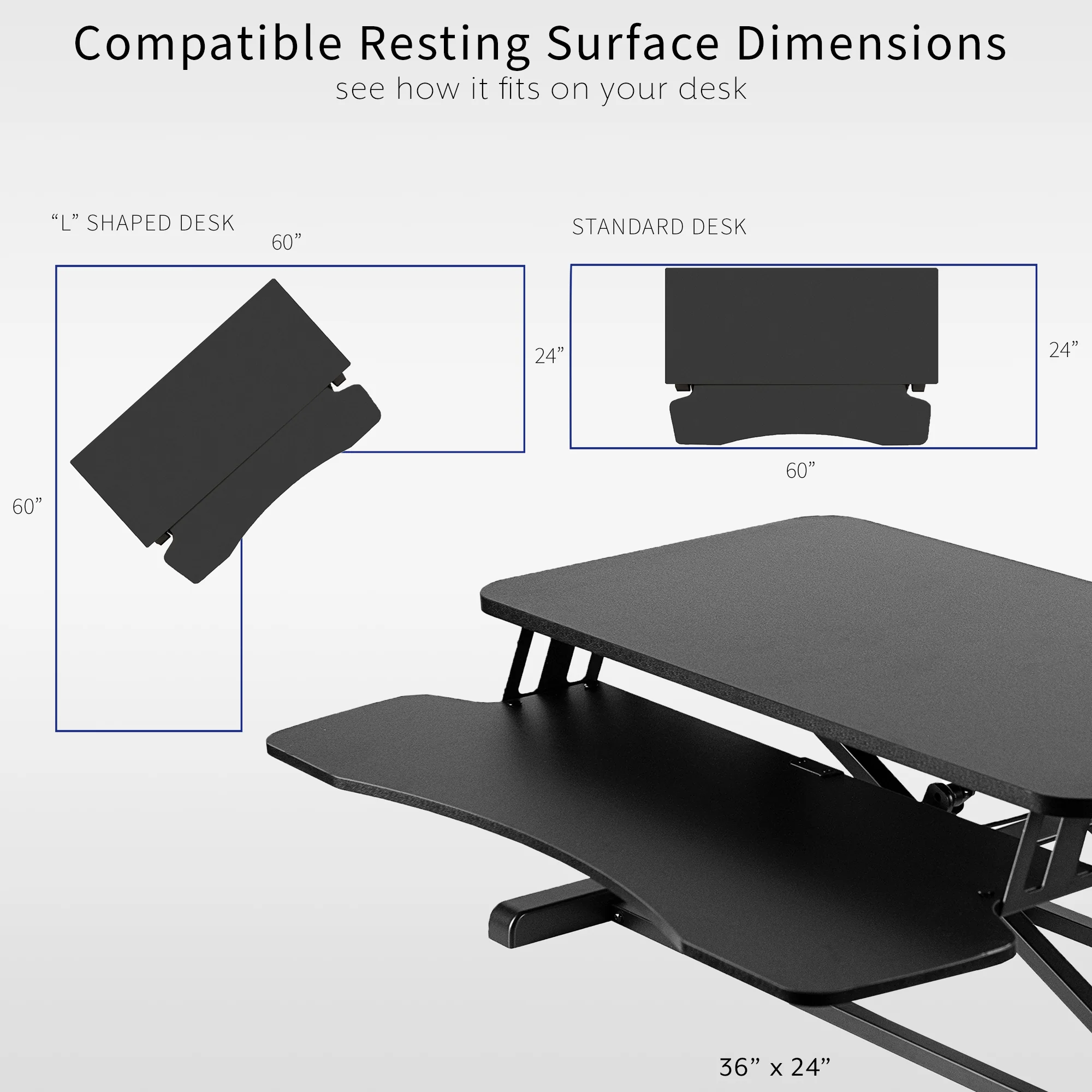 K Series Standing Desk Converter - Image 57