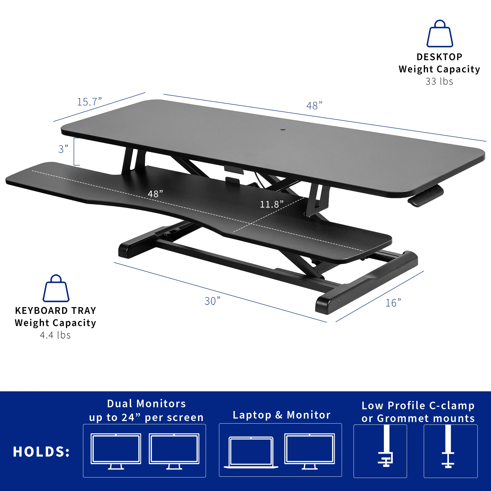 K Series Standing Desk Converter - Image 93
