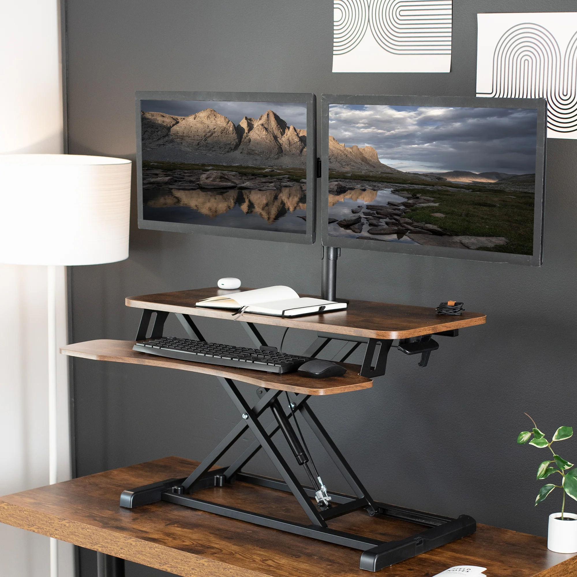Standing Desk Converter with Dual Monitor Mount - Image 14