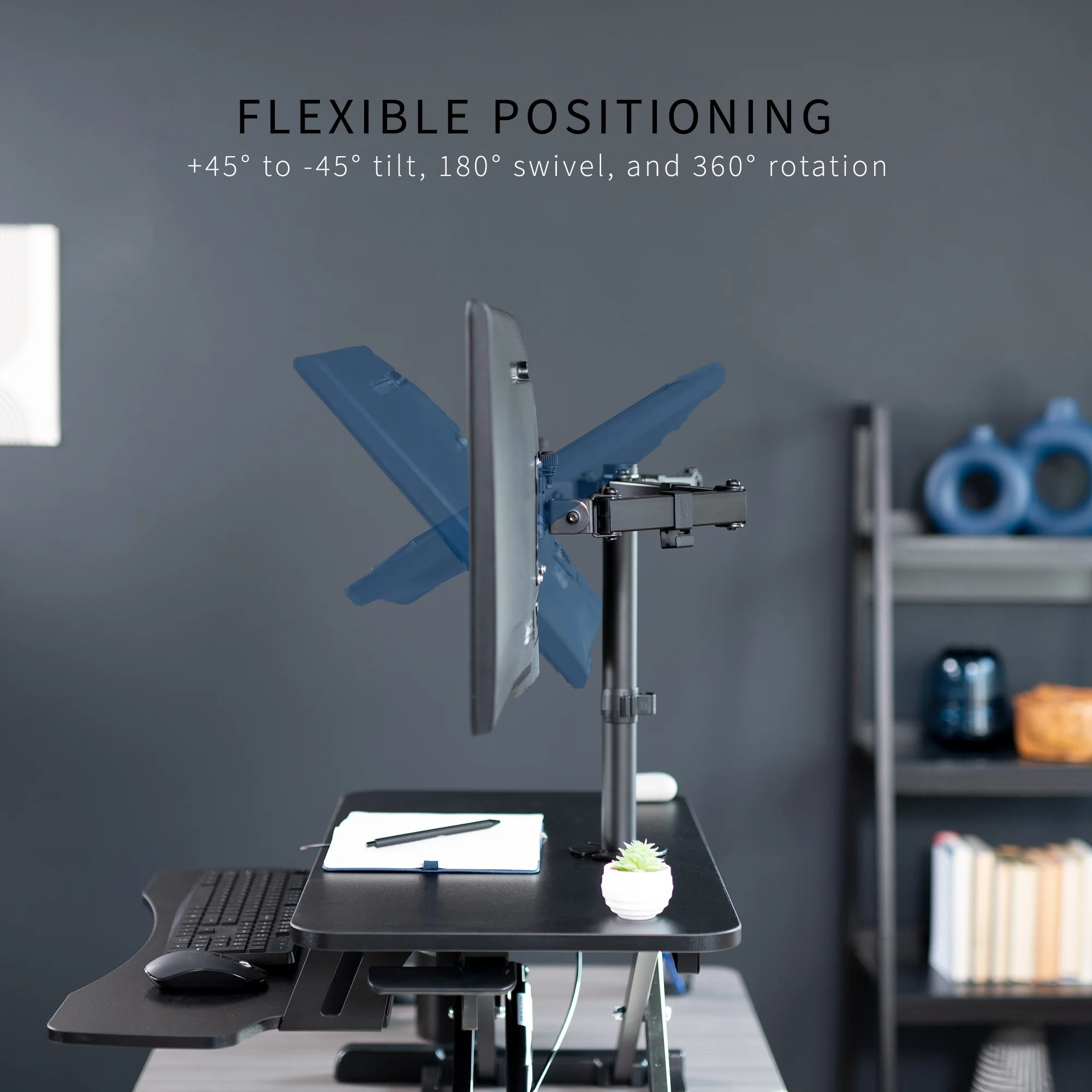 Standing Desk Converter with Dual Monitor Mount - Image 7