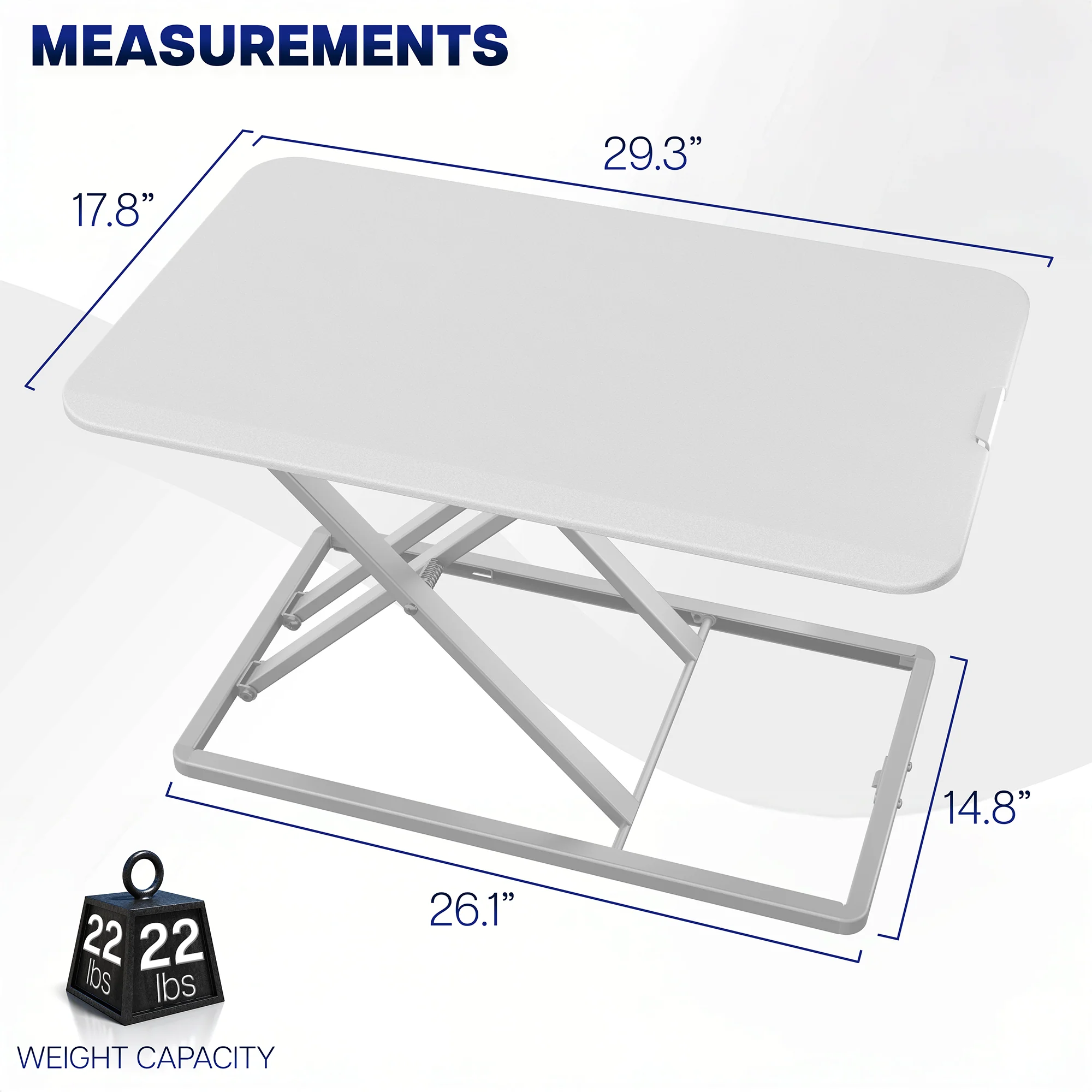 30" Single Top Standing Desk Converter - Image 12