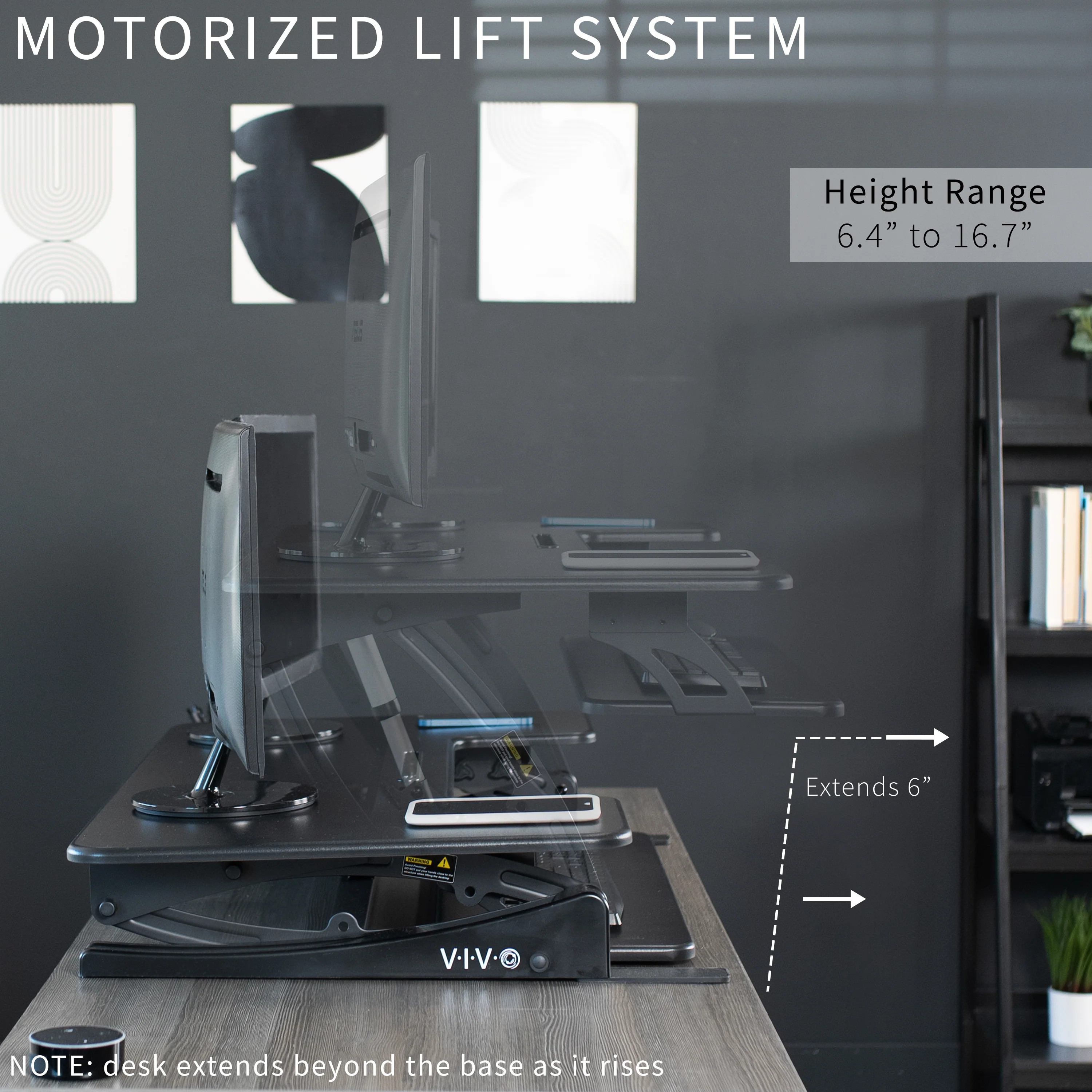 42" Electric Standing Desk Converter - Image 5