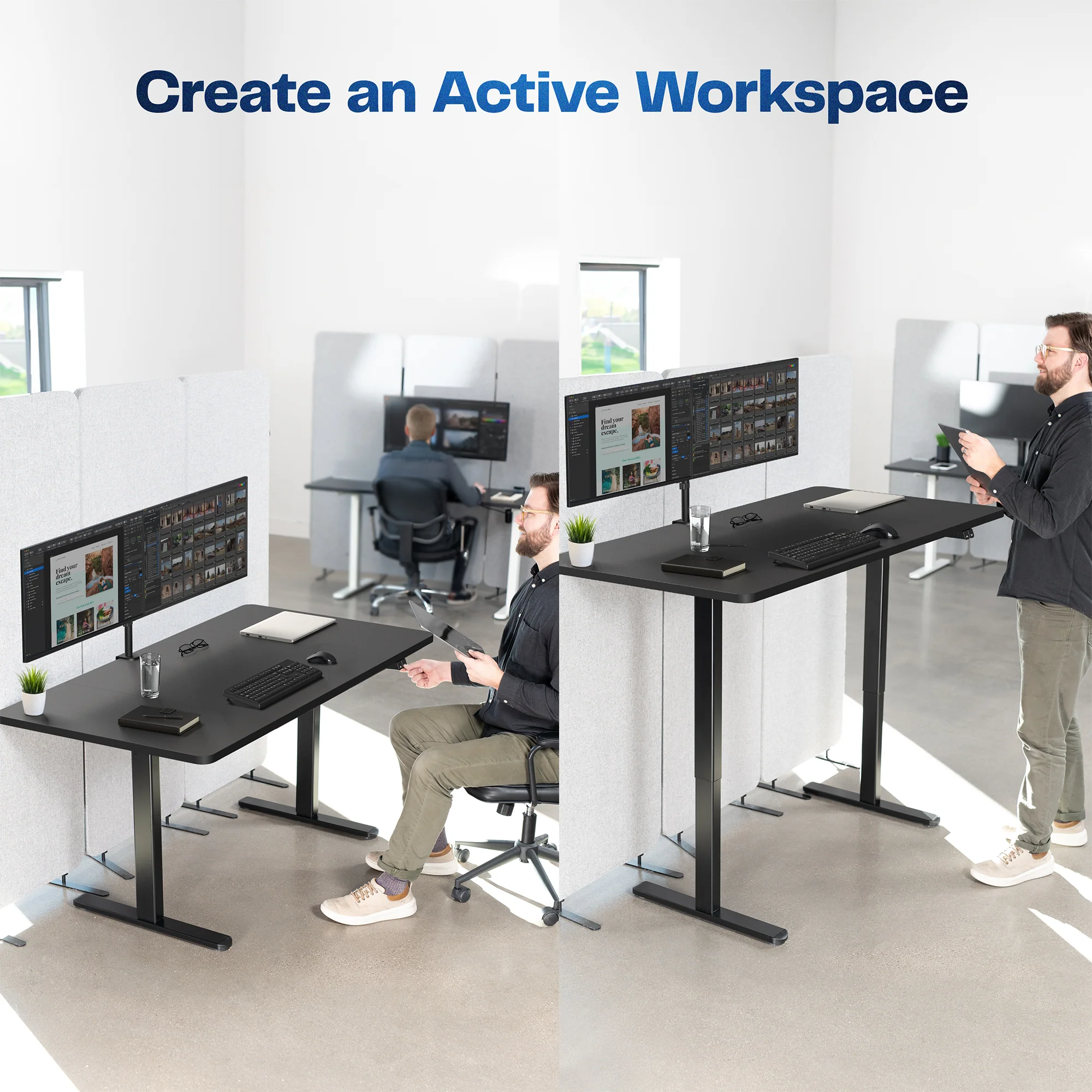 Electric Single Motor Desk Frame with 2 Button Controller - Image 7