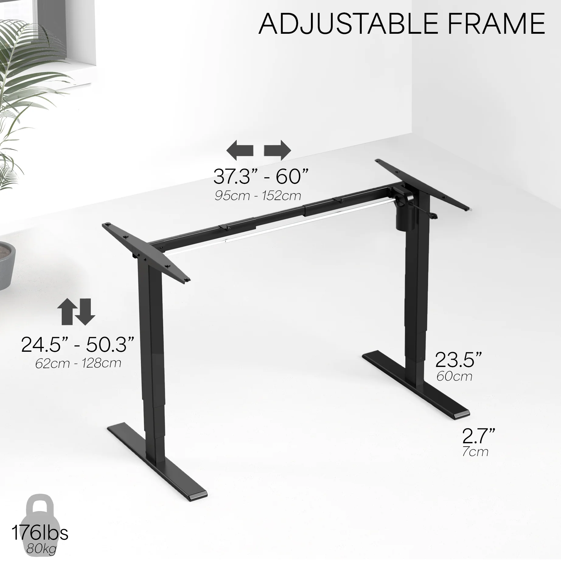 Electric Single Motor Desk Frame with Touch Screen Memory Controller - Image 4