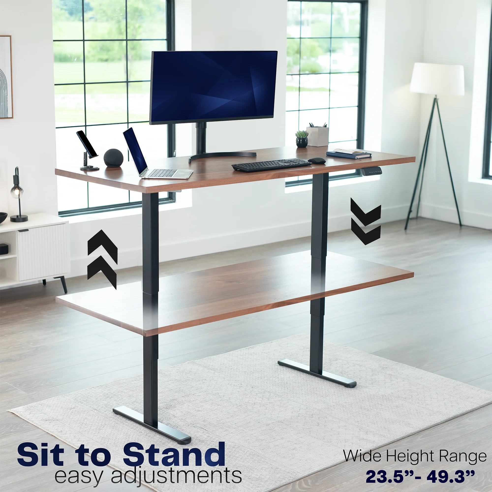 Electric Dual Motor Desk Frame with Push Button Memory Controller - Image 7