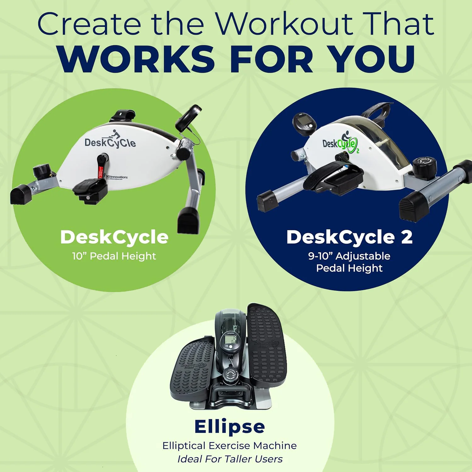 DeskCycle by VIVO Under Desk Elliptical Leg Exerciser - Image 16