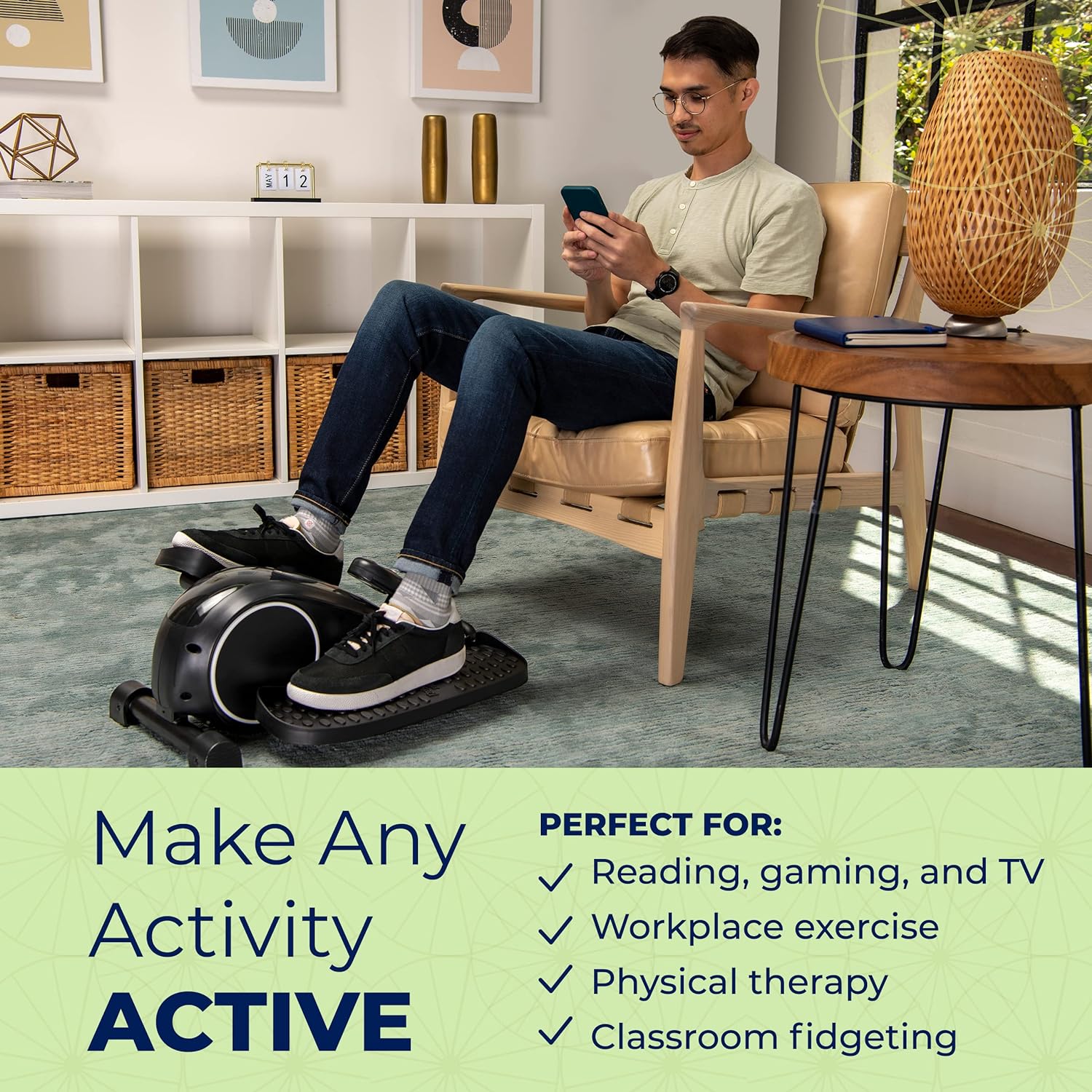 DeskCycle by VIVO Under Desk Elliptical Leg Exerciser - Image 7
