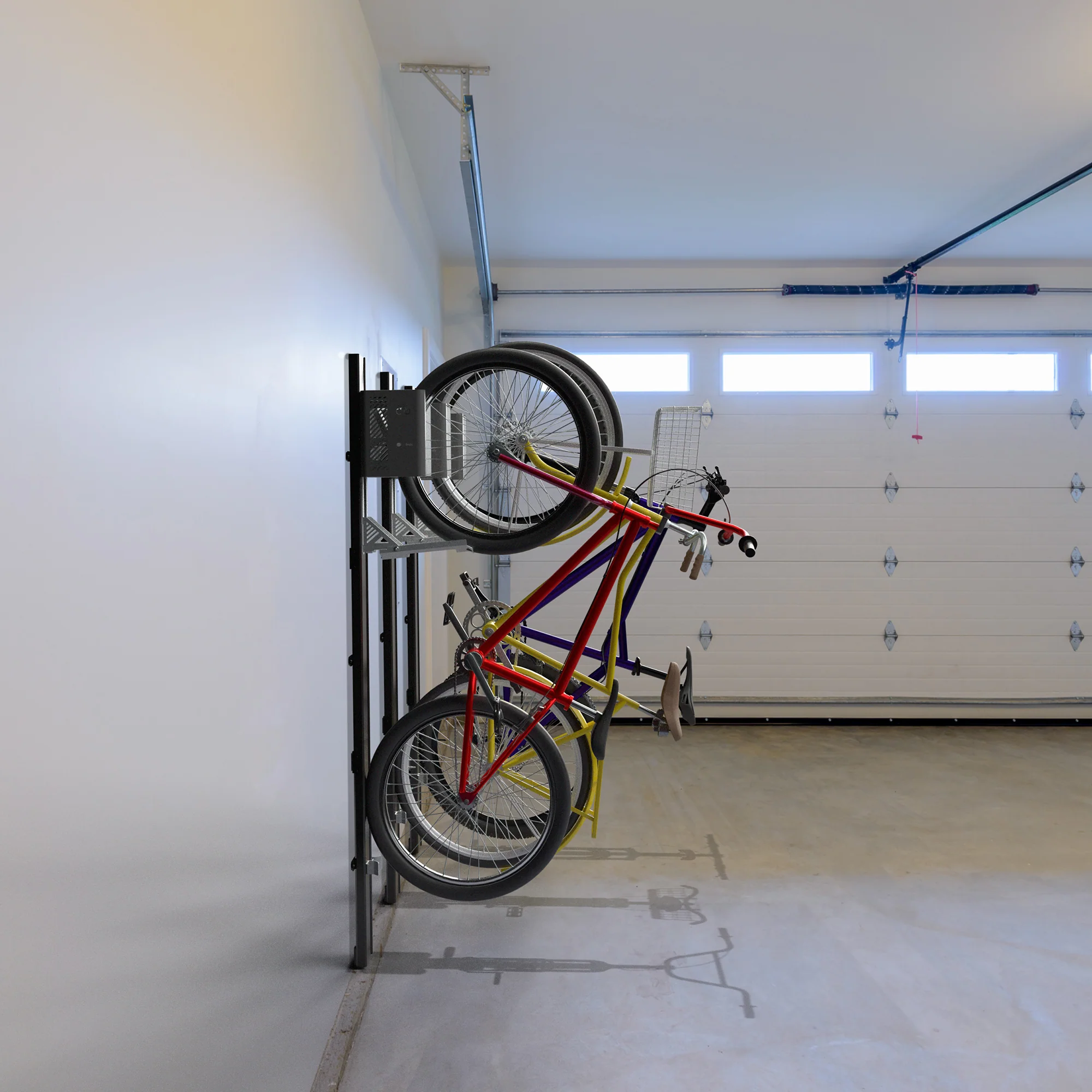 Life Finds by VIVO Vertical Wall Mounted Bike Rack with Mechanical Lift - Image 3