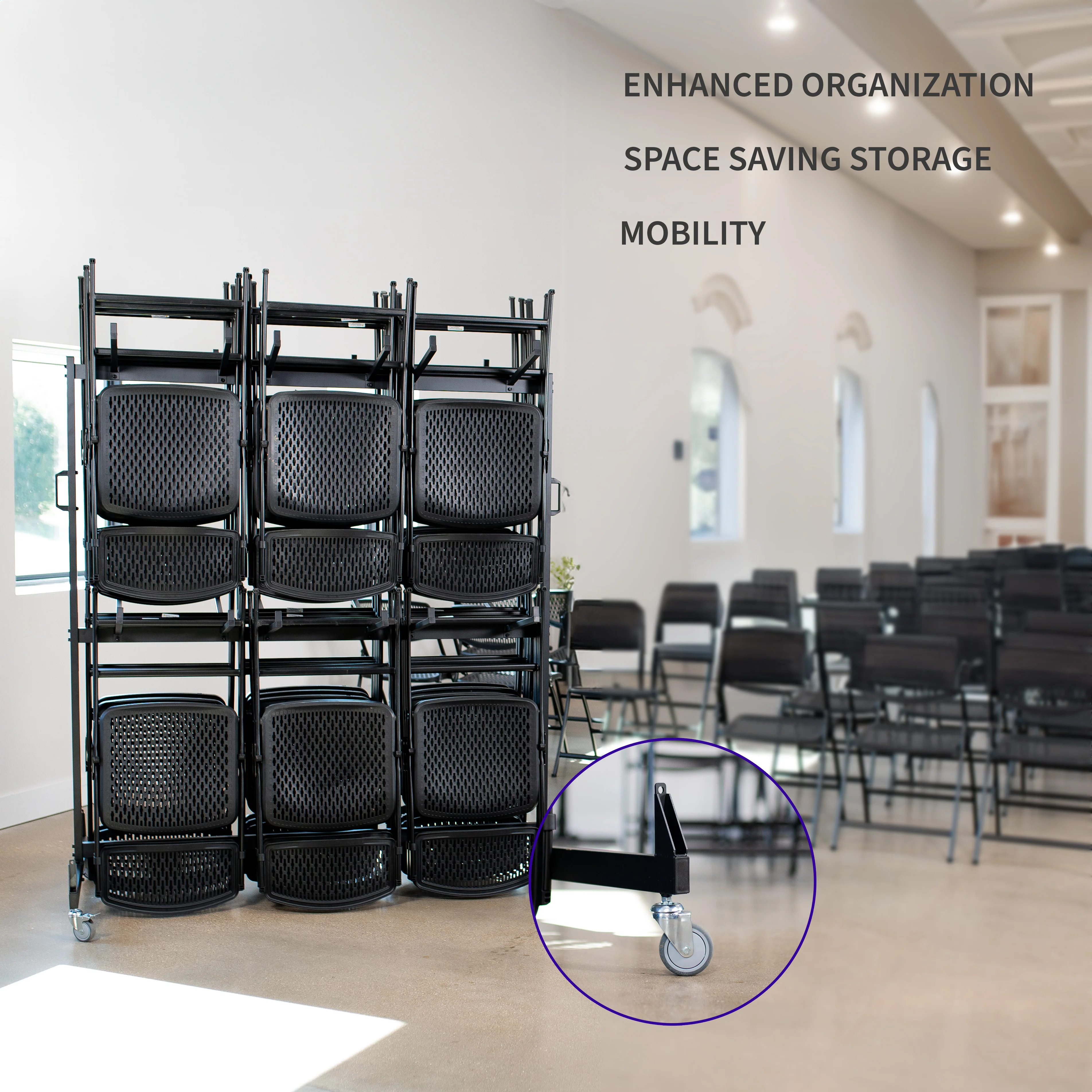 Life Finds by VIVO Folding Table and Chair Cart with Cover - Image 2