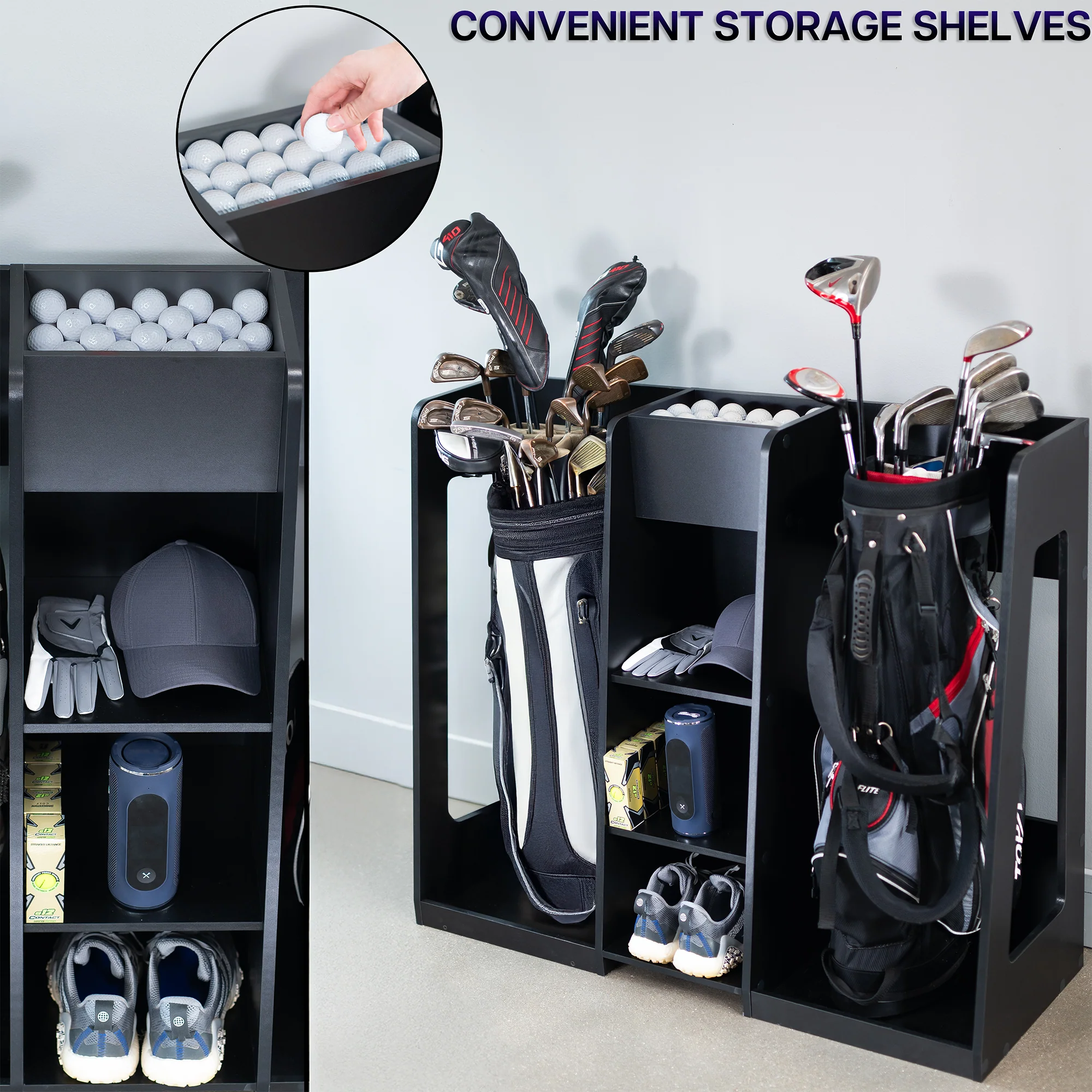 Life Finds by VIVO Golf Bag Storage Organizer - Image 3