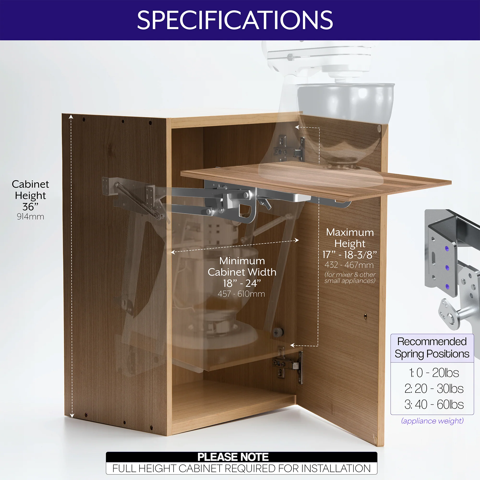 Life Finds by VIVO Kitchen Appliance Lifting Brackets - Image 3